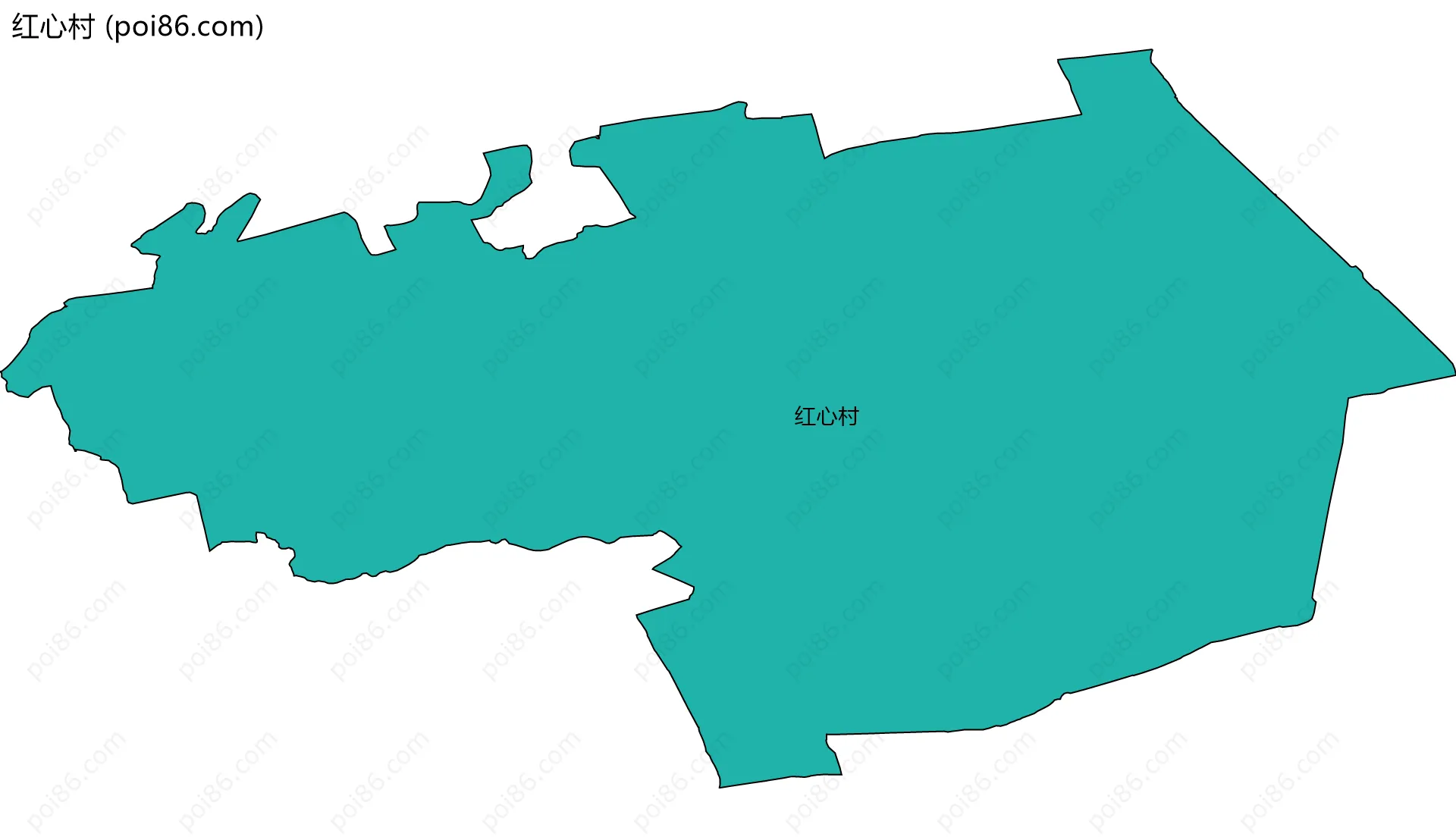 红心村边界地图