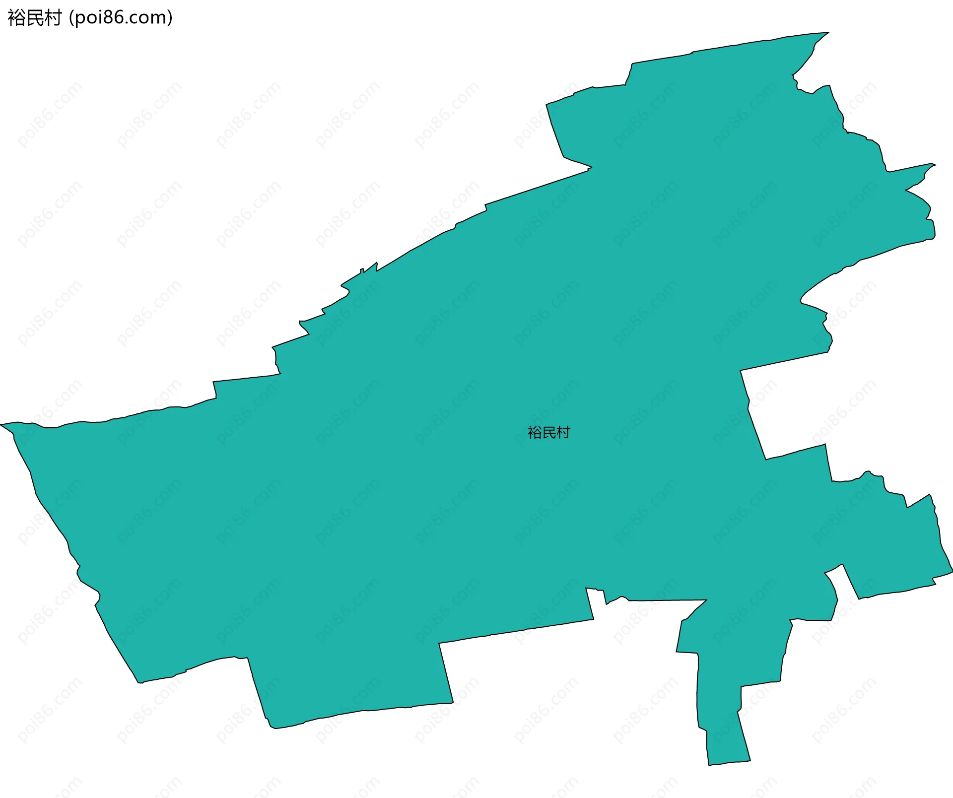 裕民村边界地图
