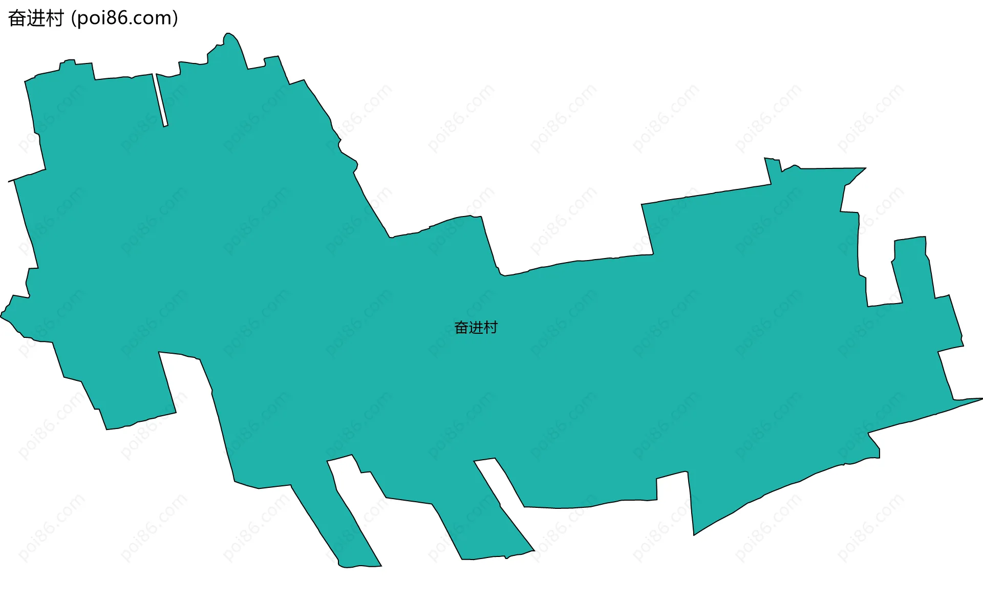 奋进村边界地图