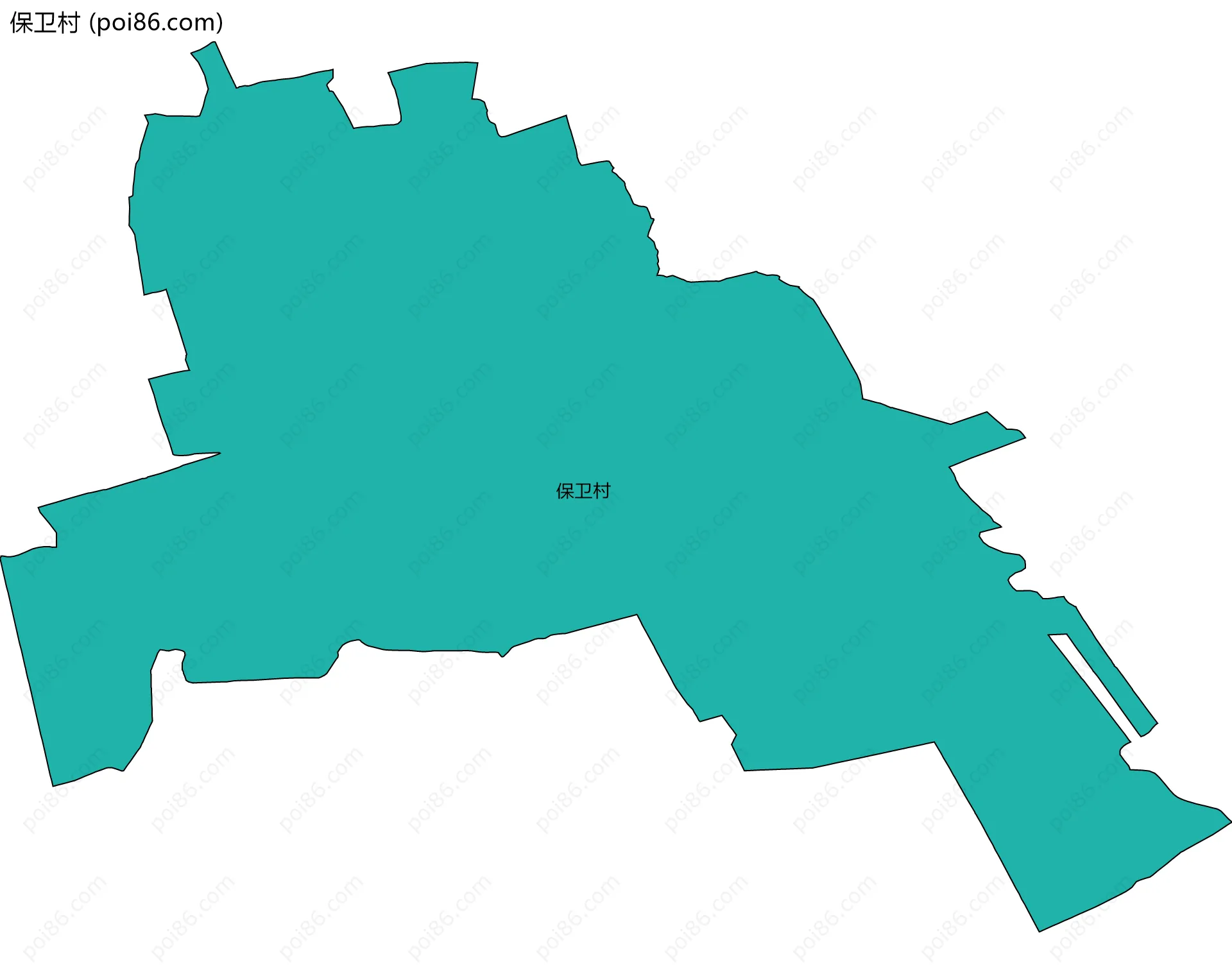 保卫村边界地图