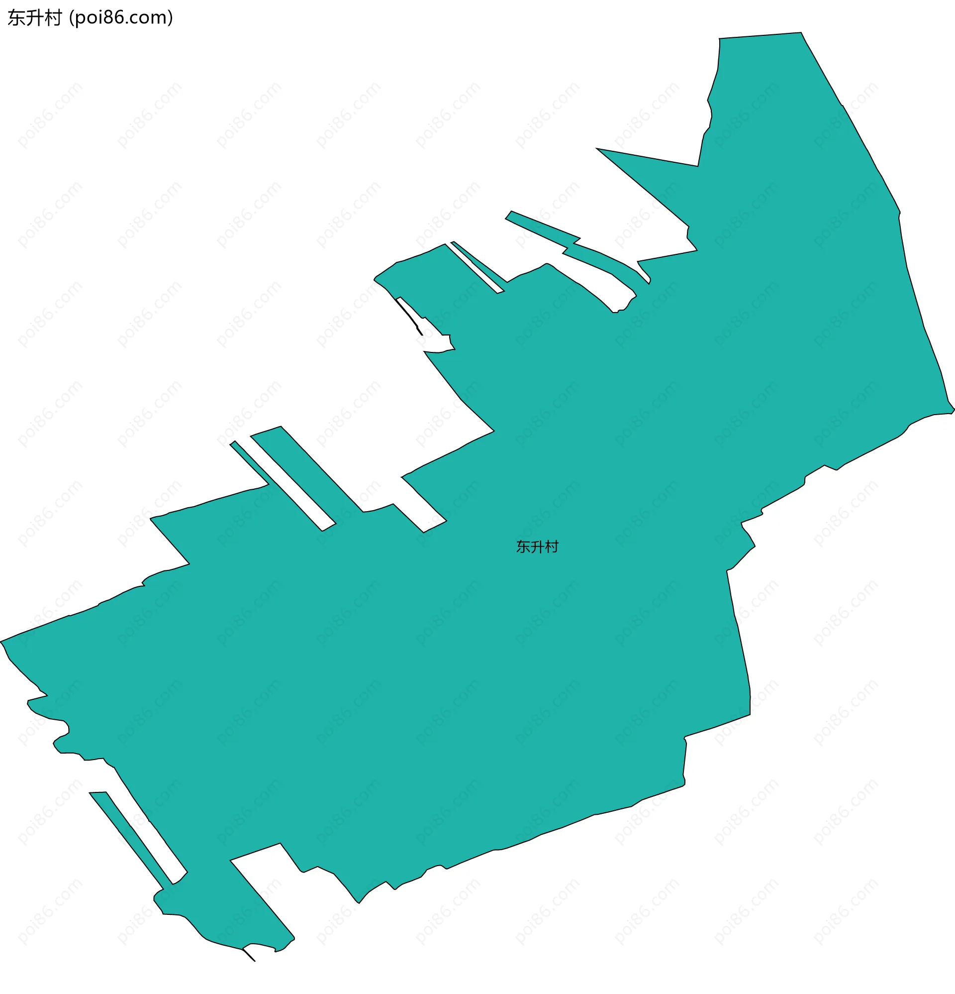 东升村边界地图