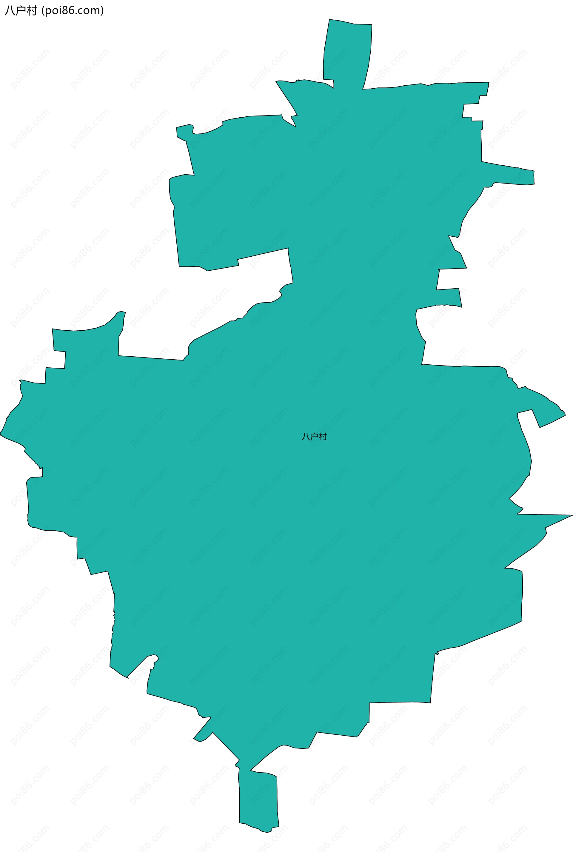 八户村边界地图