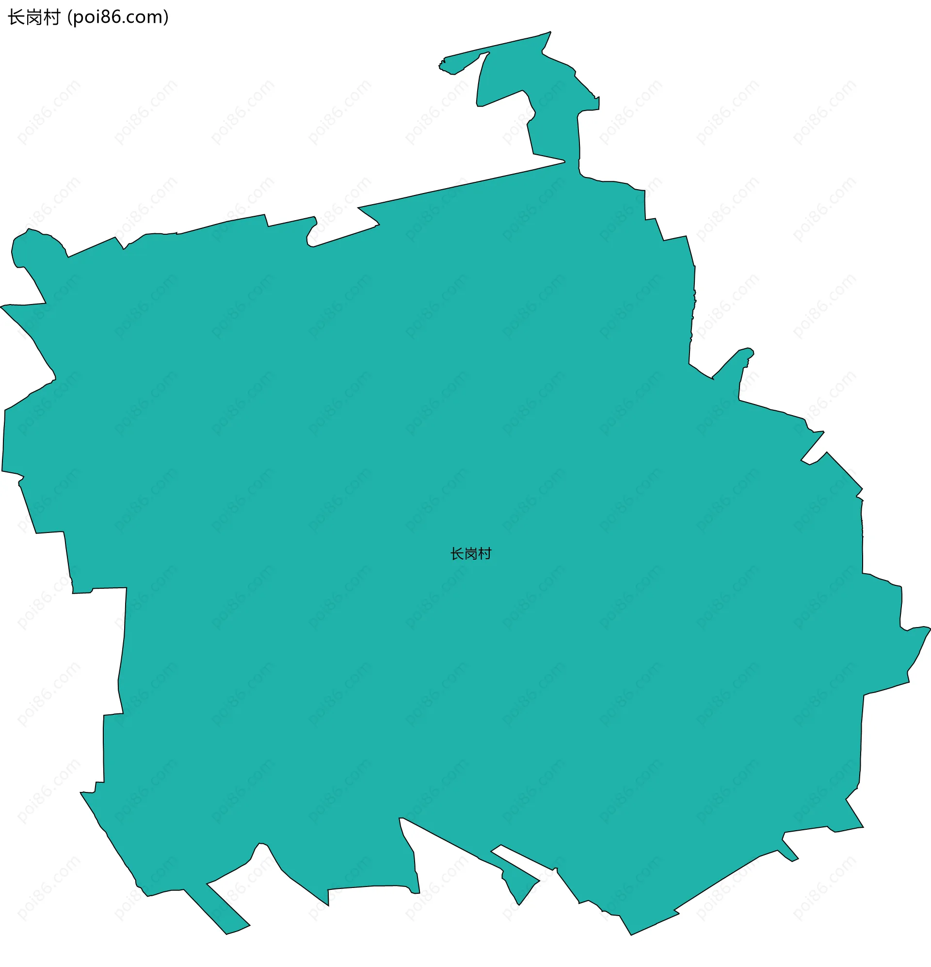 长岗村边界地图