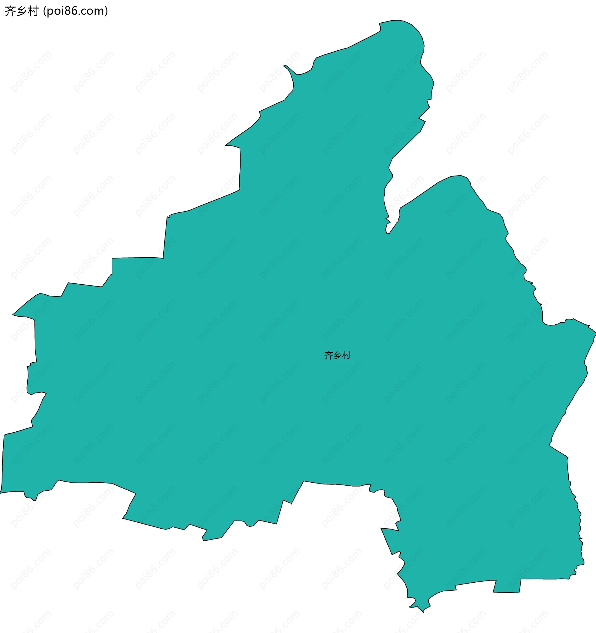 齐乡村边界地图