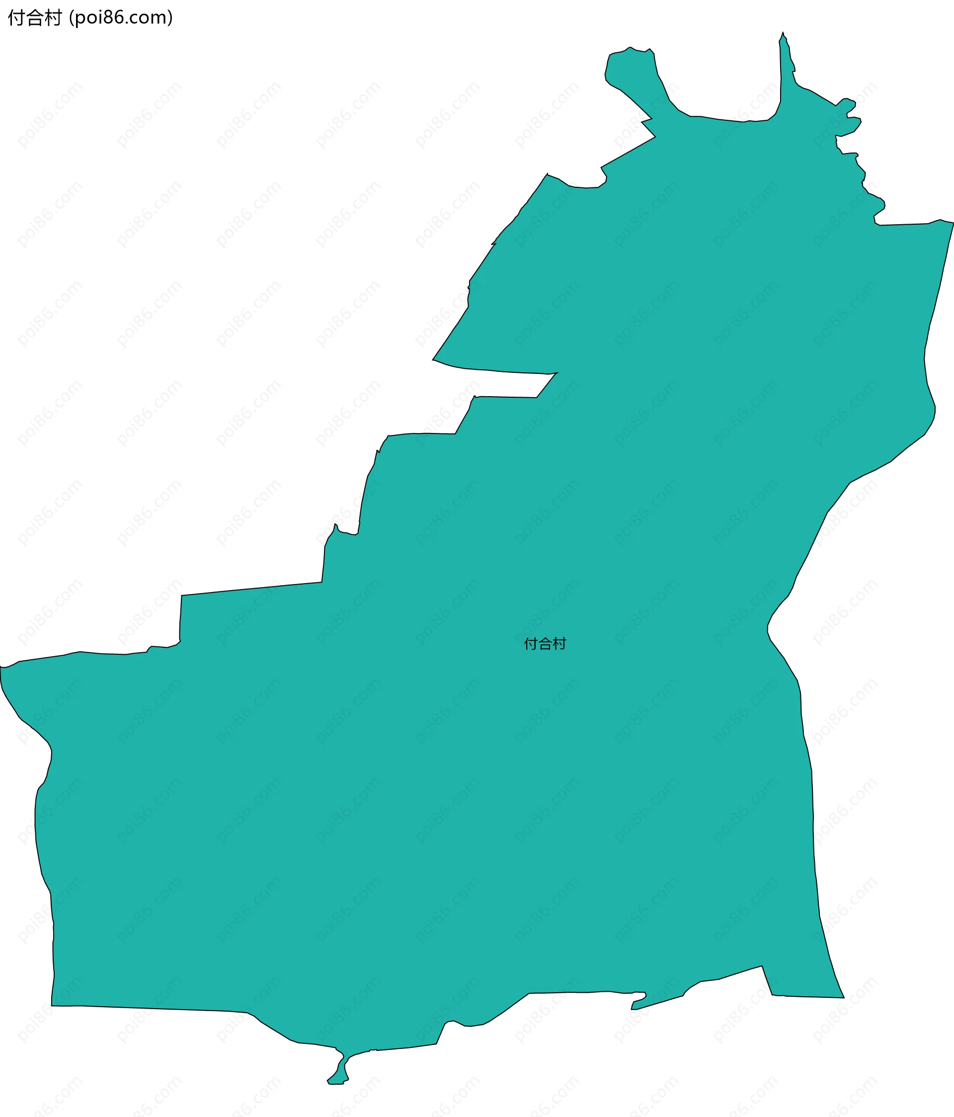 付合村边界地图