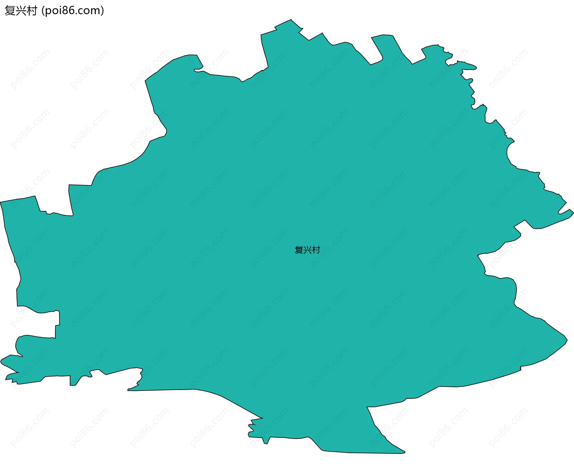 复兴村边界地图