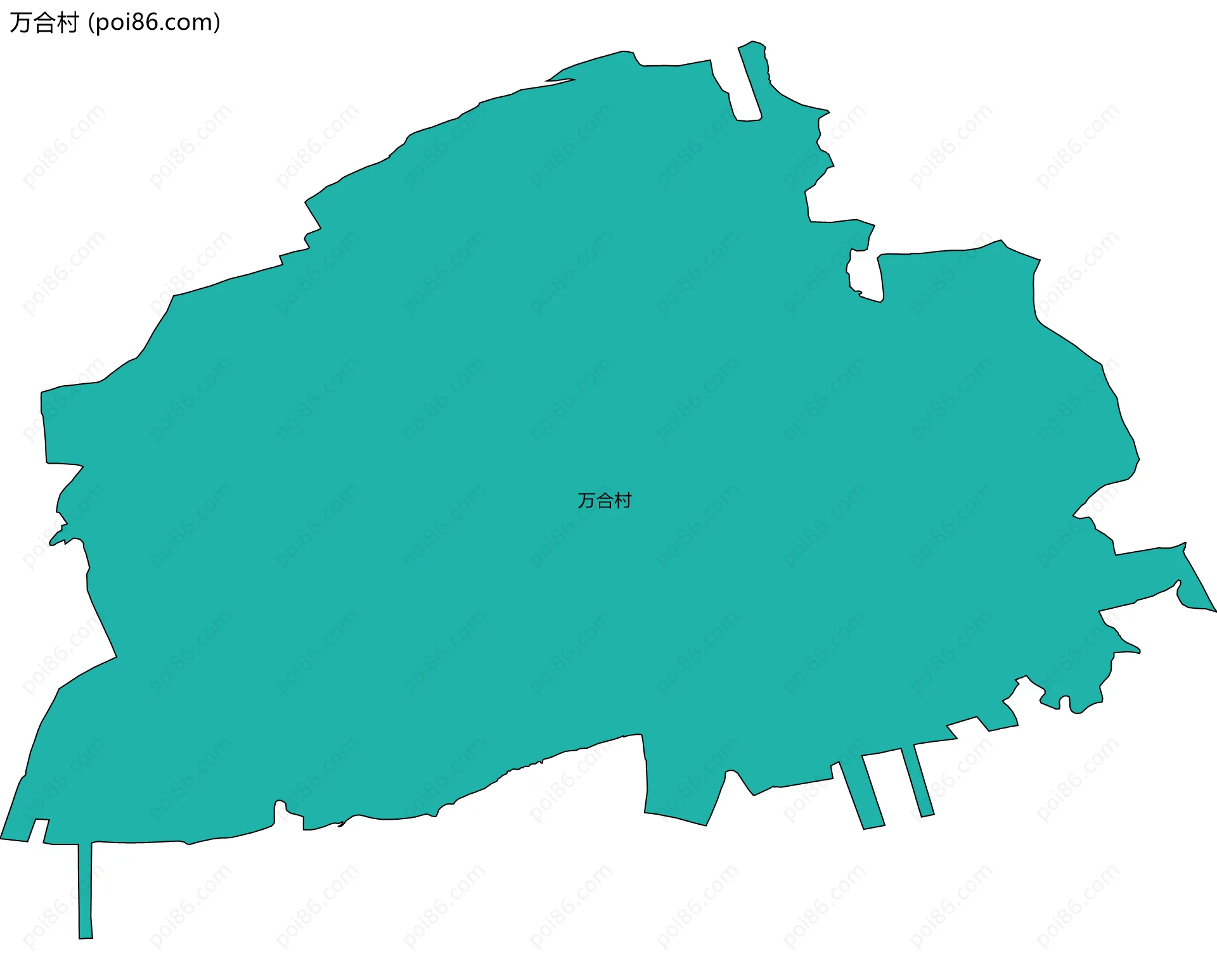 万合村边界地图
