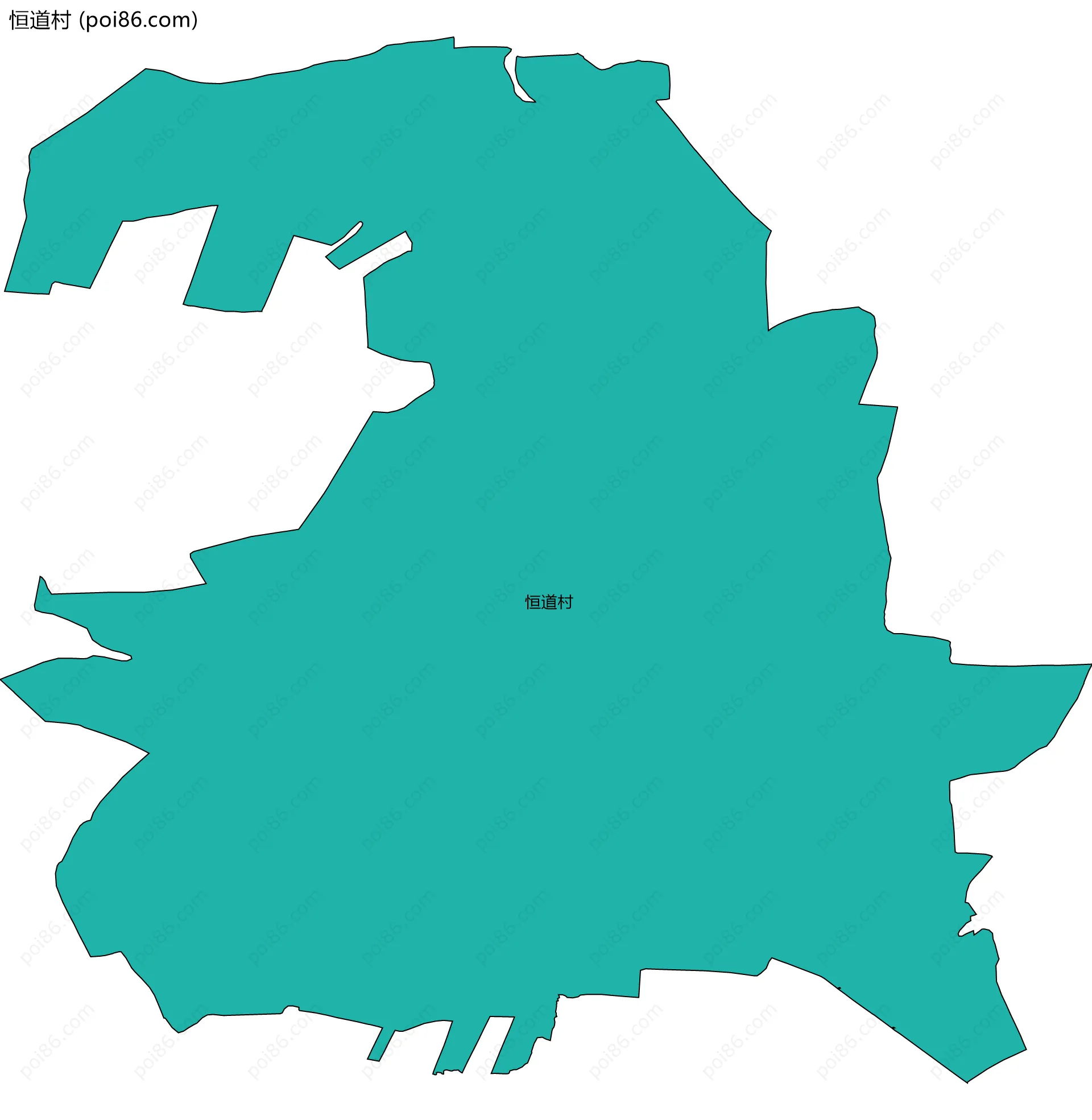 恒道村边界地图