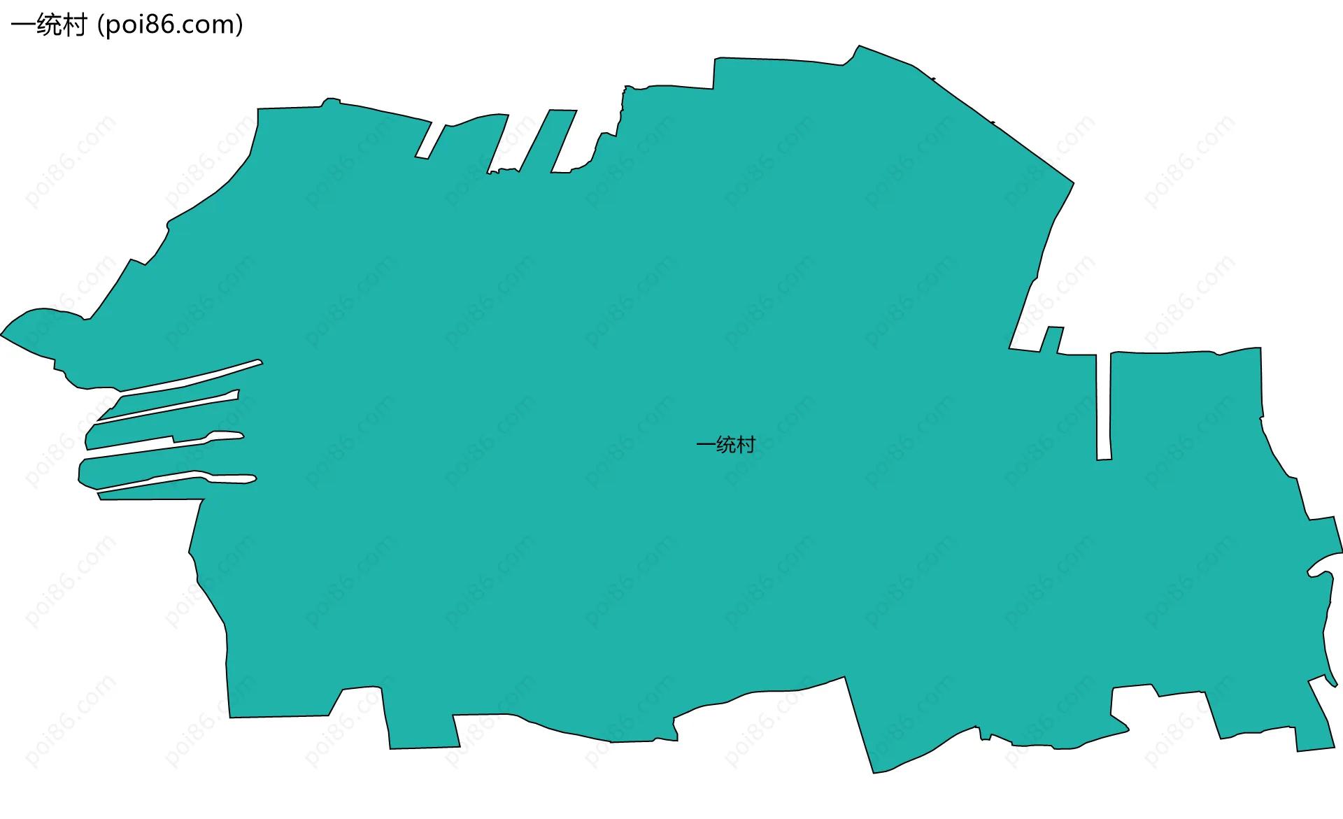 一统村边界地图