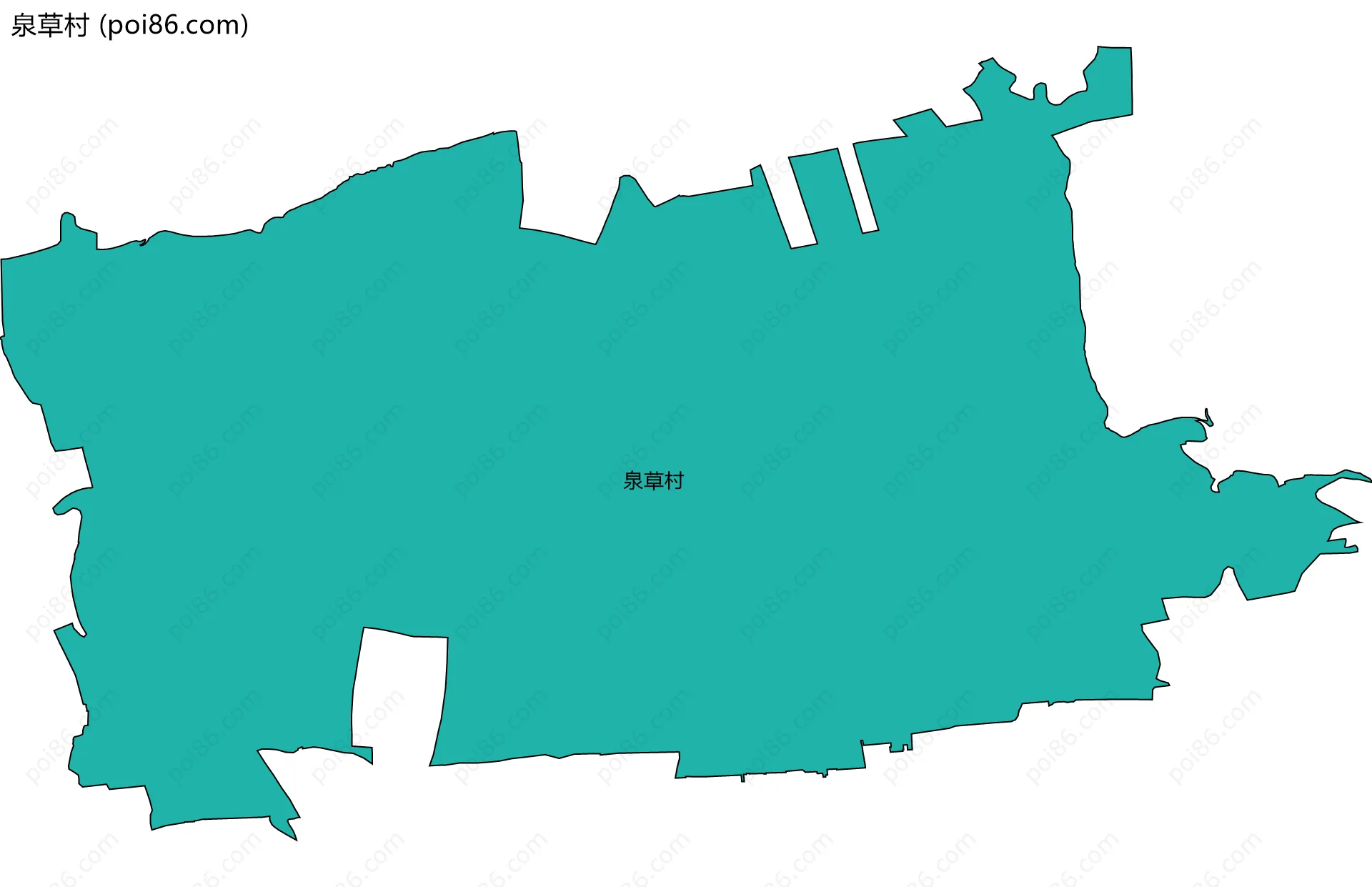 泉草村边界地图