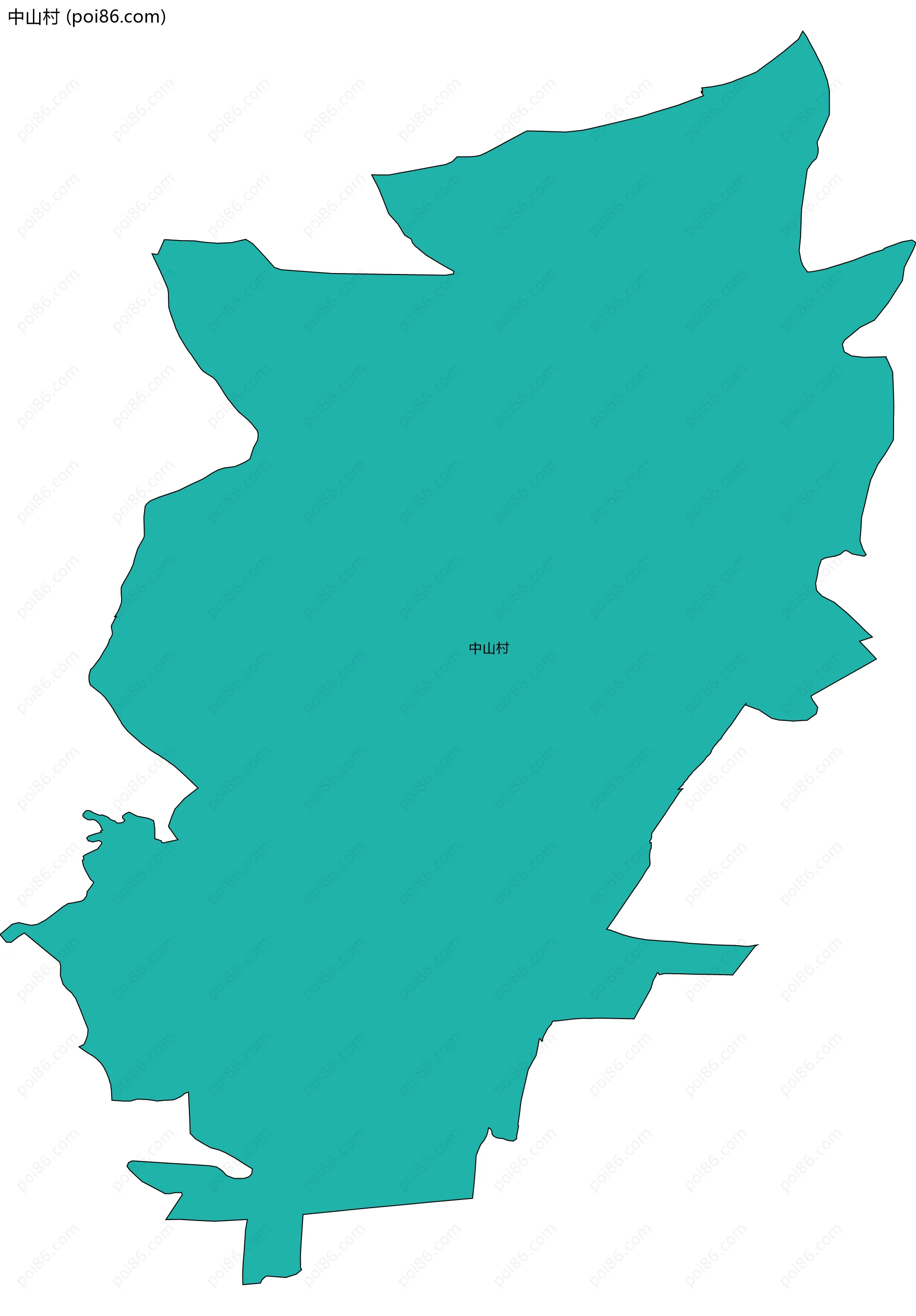 中山村边界地图