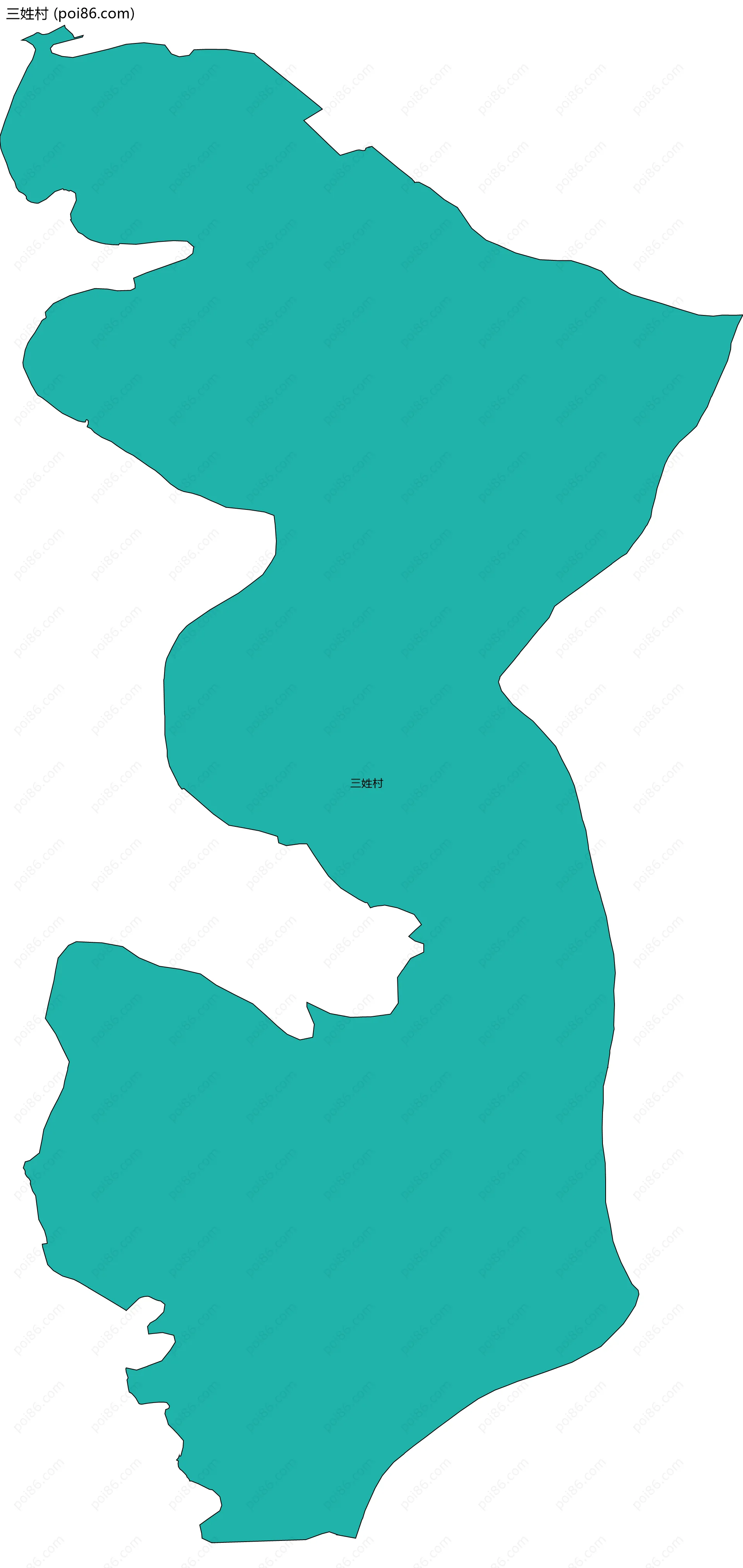 三姓村边界地图