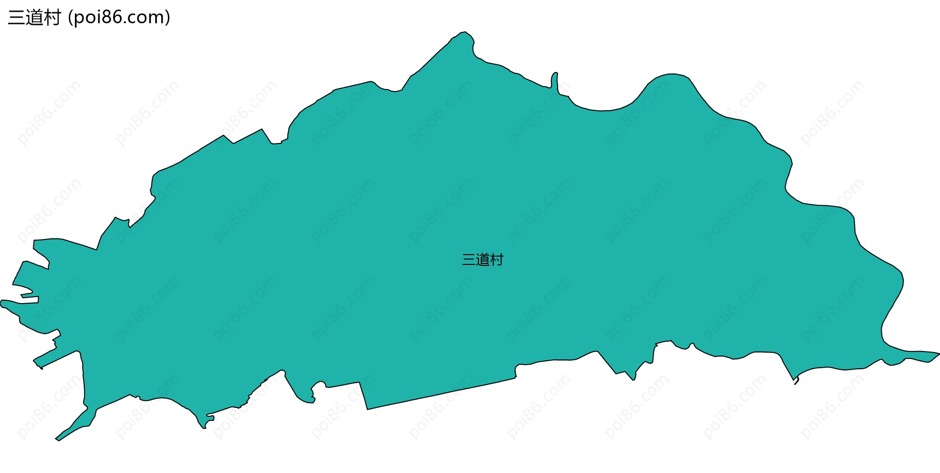 三道村边界地图