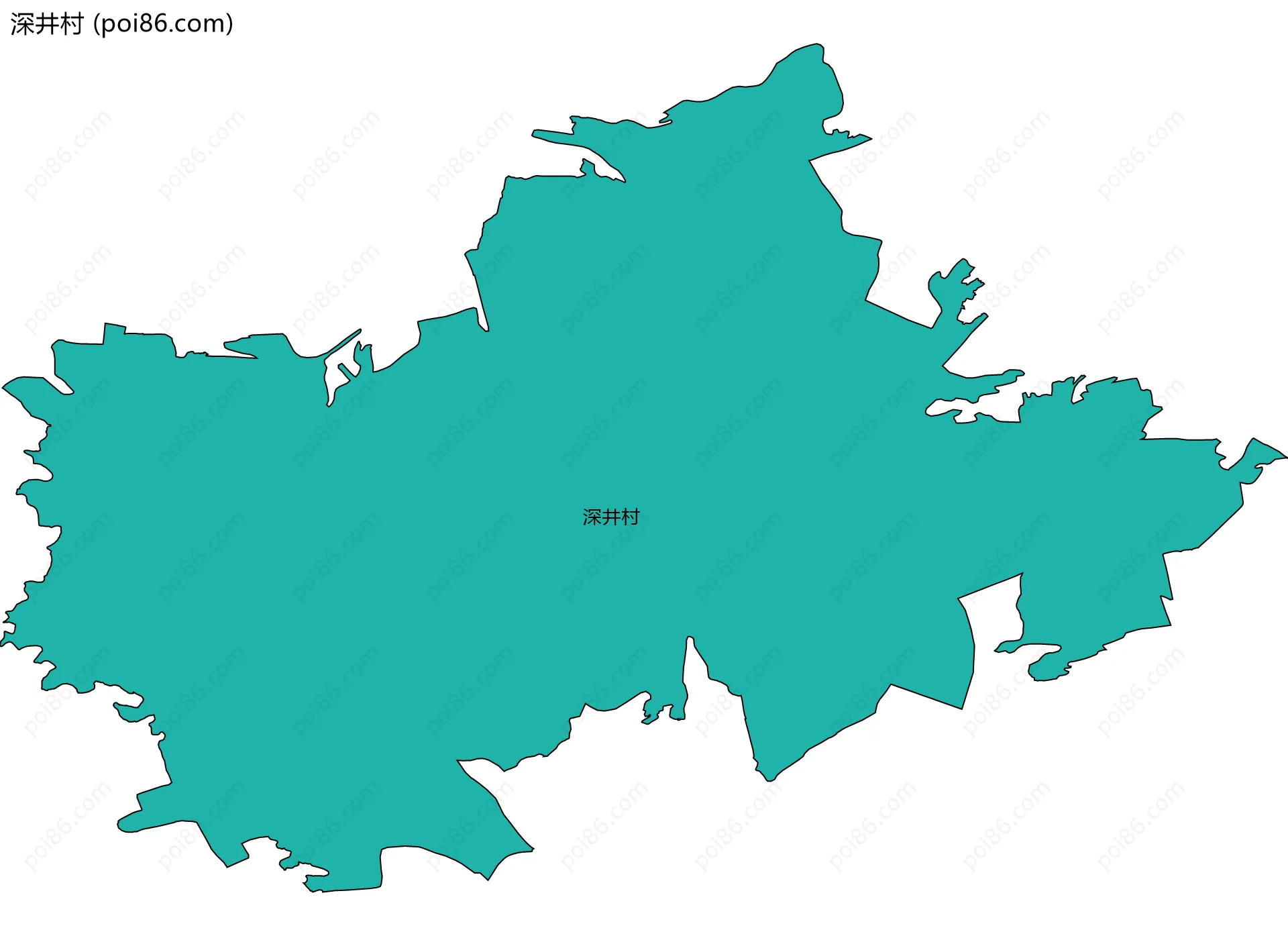 深井村边界地图