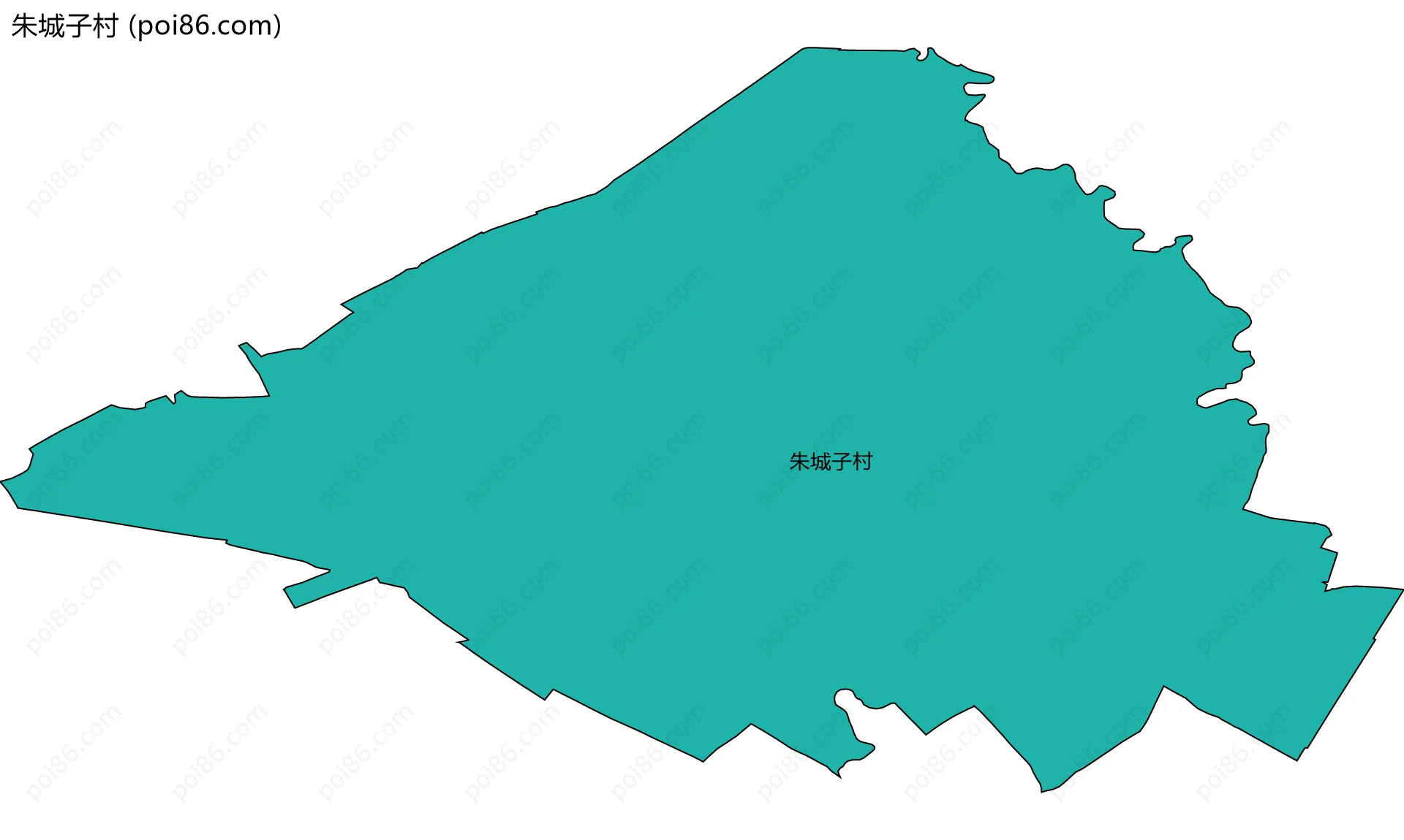 朱城子村边界地图