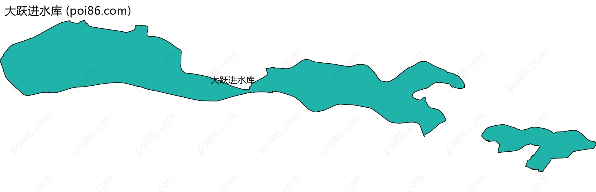 大跃进水库边界地图