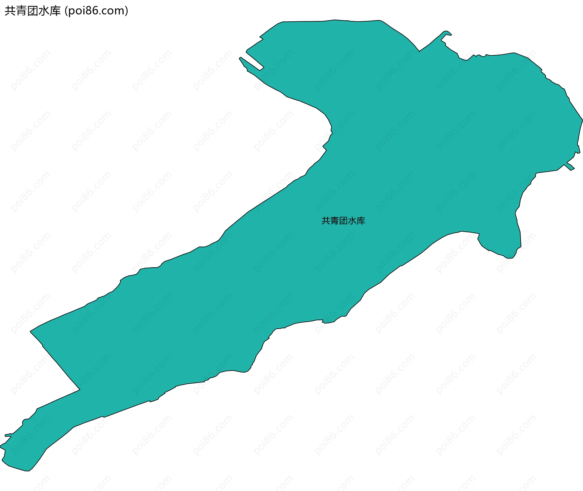 共青团水库边界地图