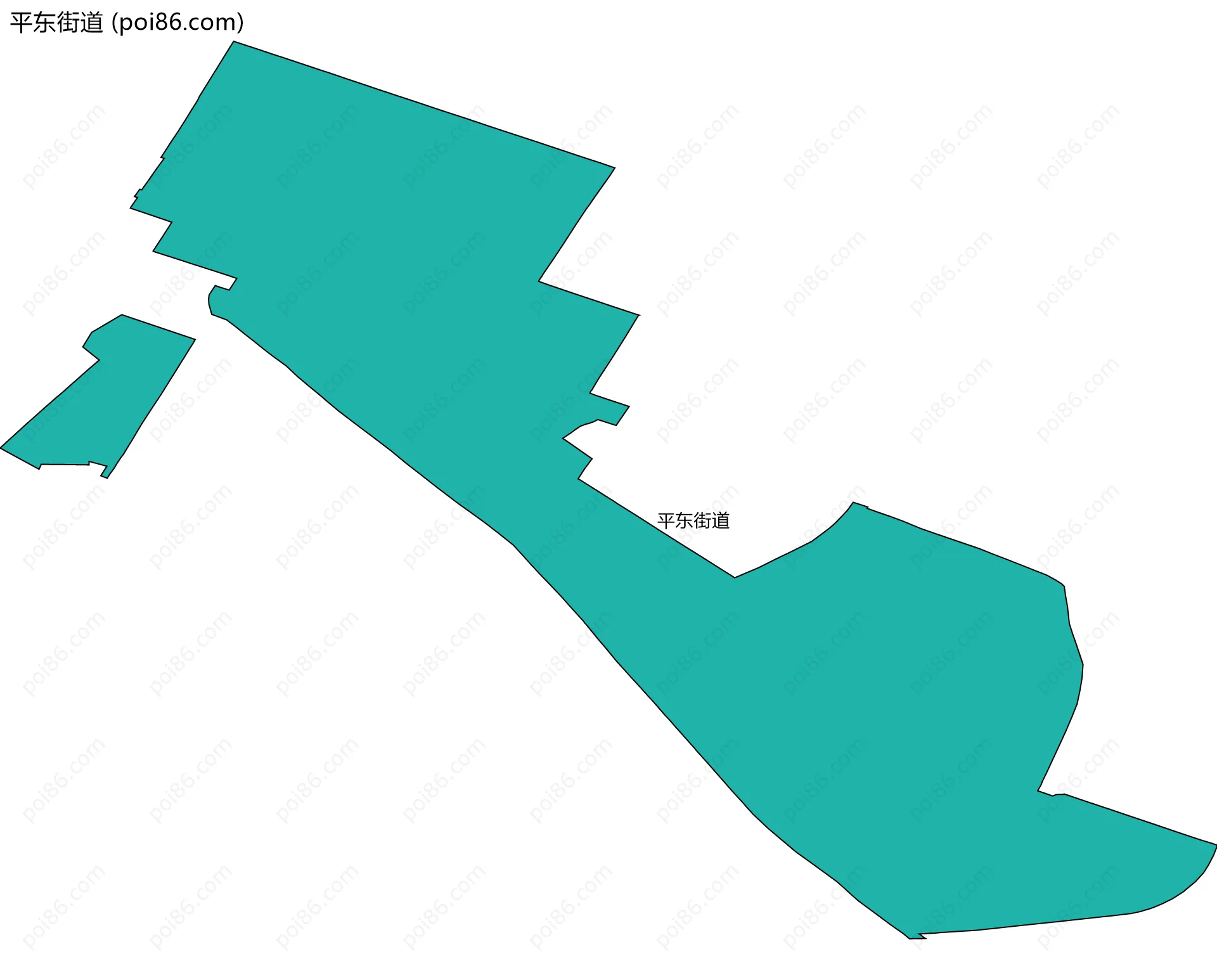 平东街道边界地图