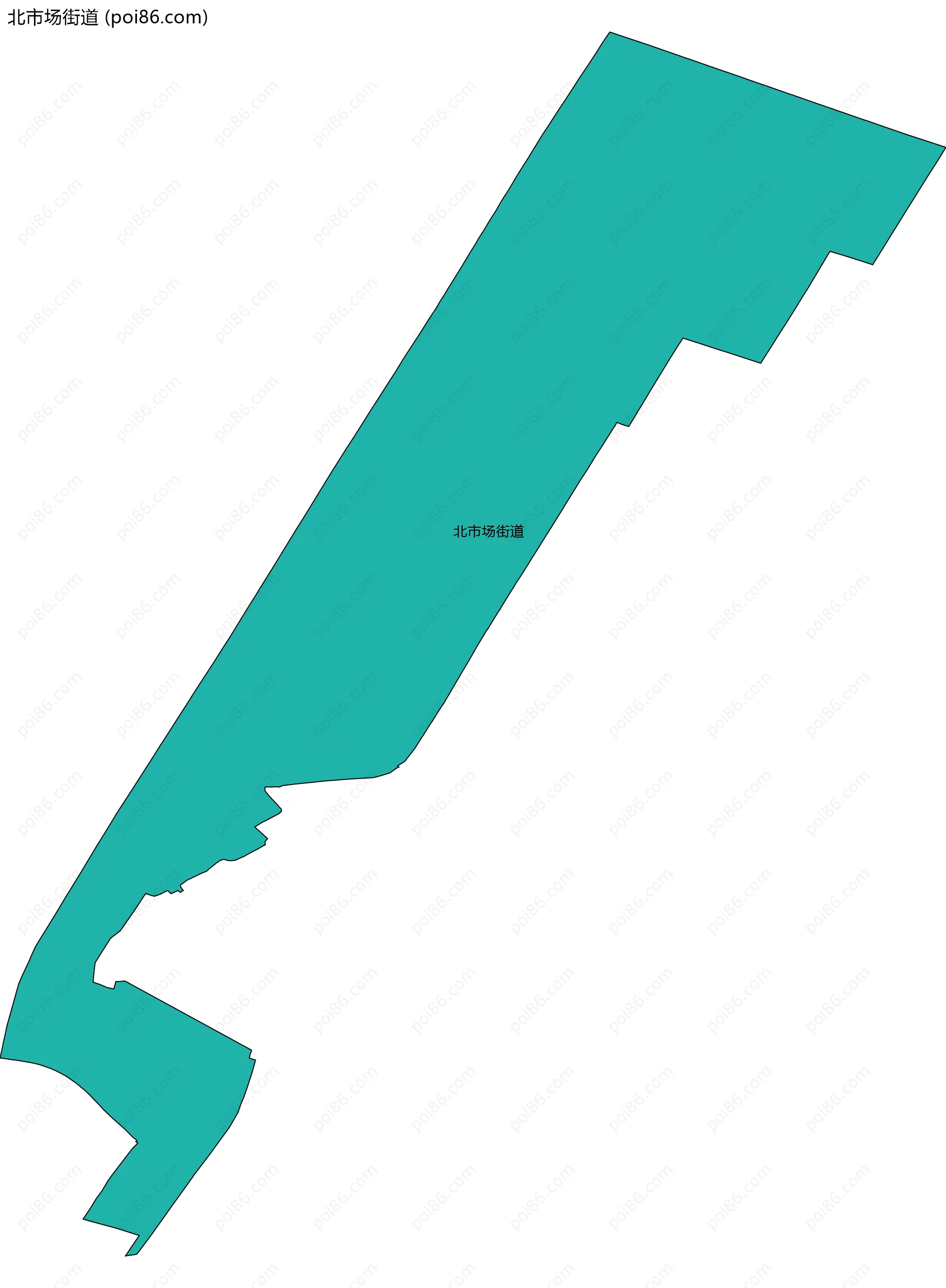 北市场街道边界地图