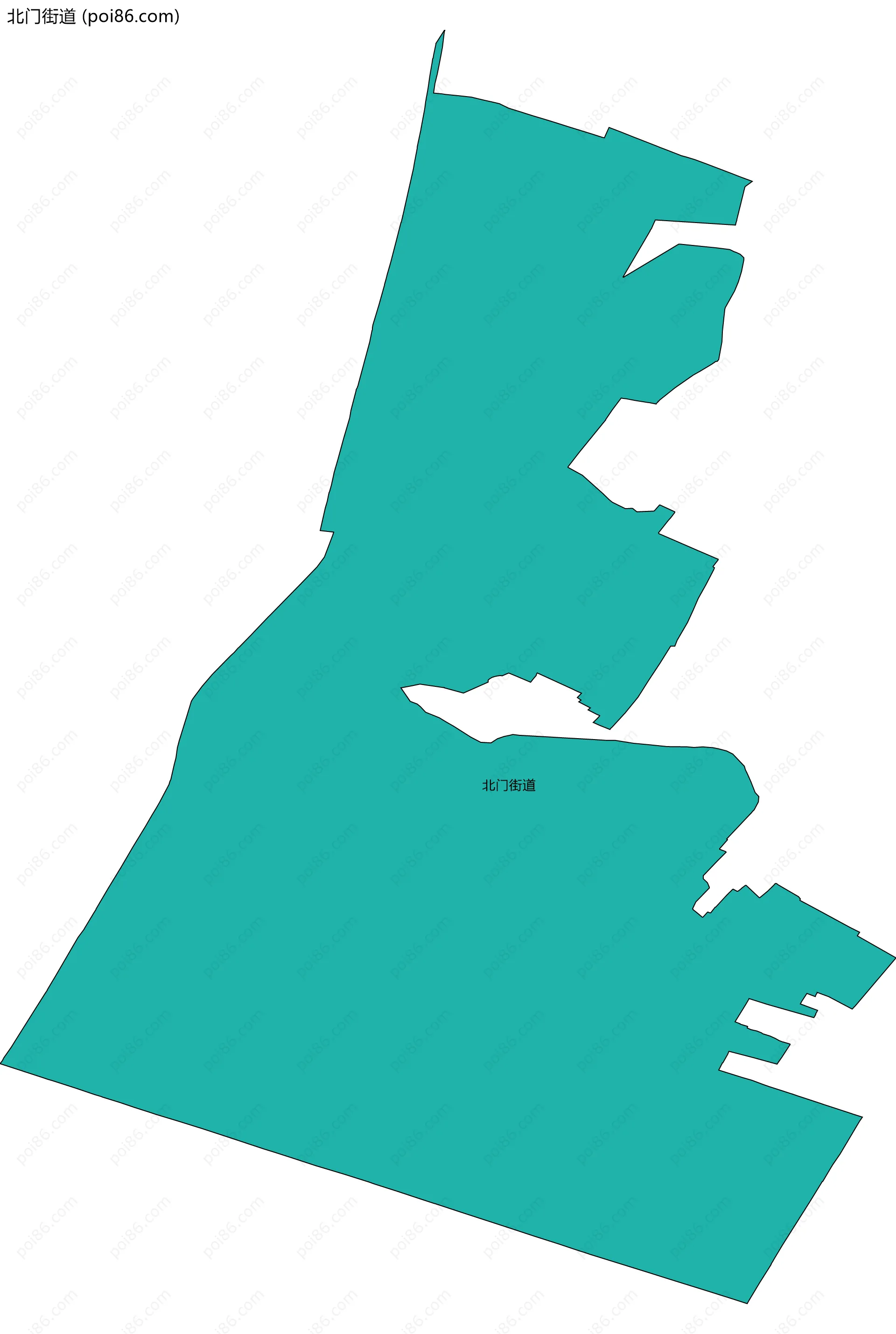 北门街道边界地图