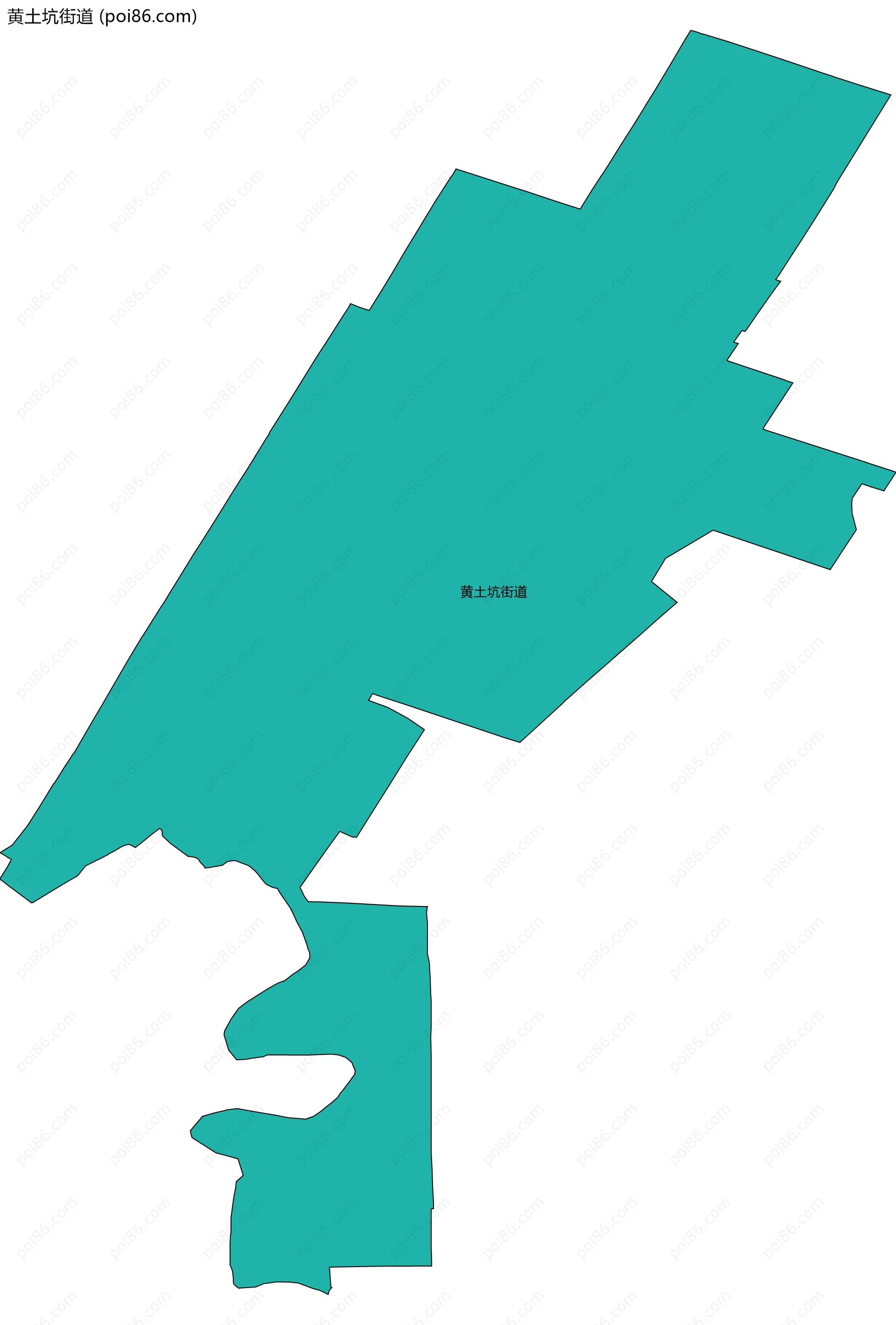 黄土坑街道边界地图