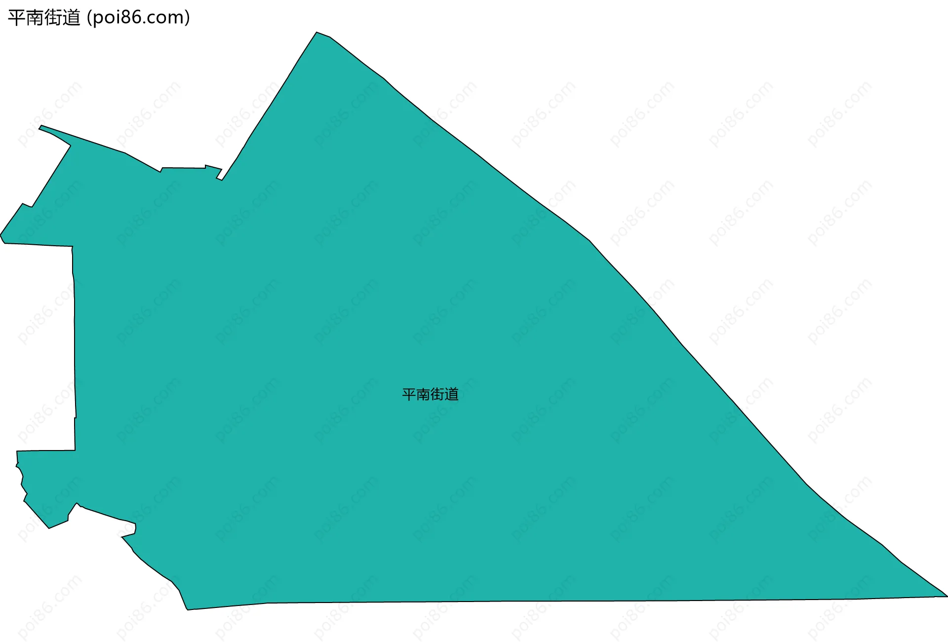 平南街道边界地图