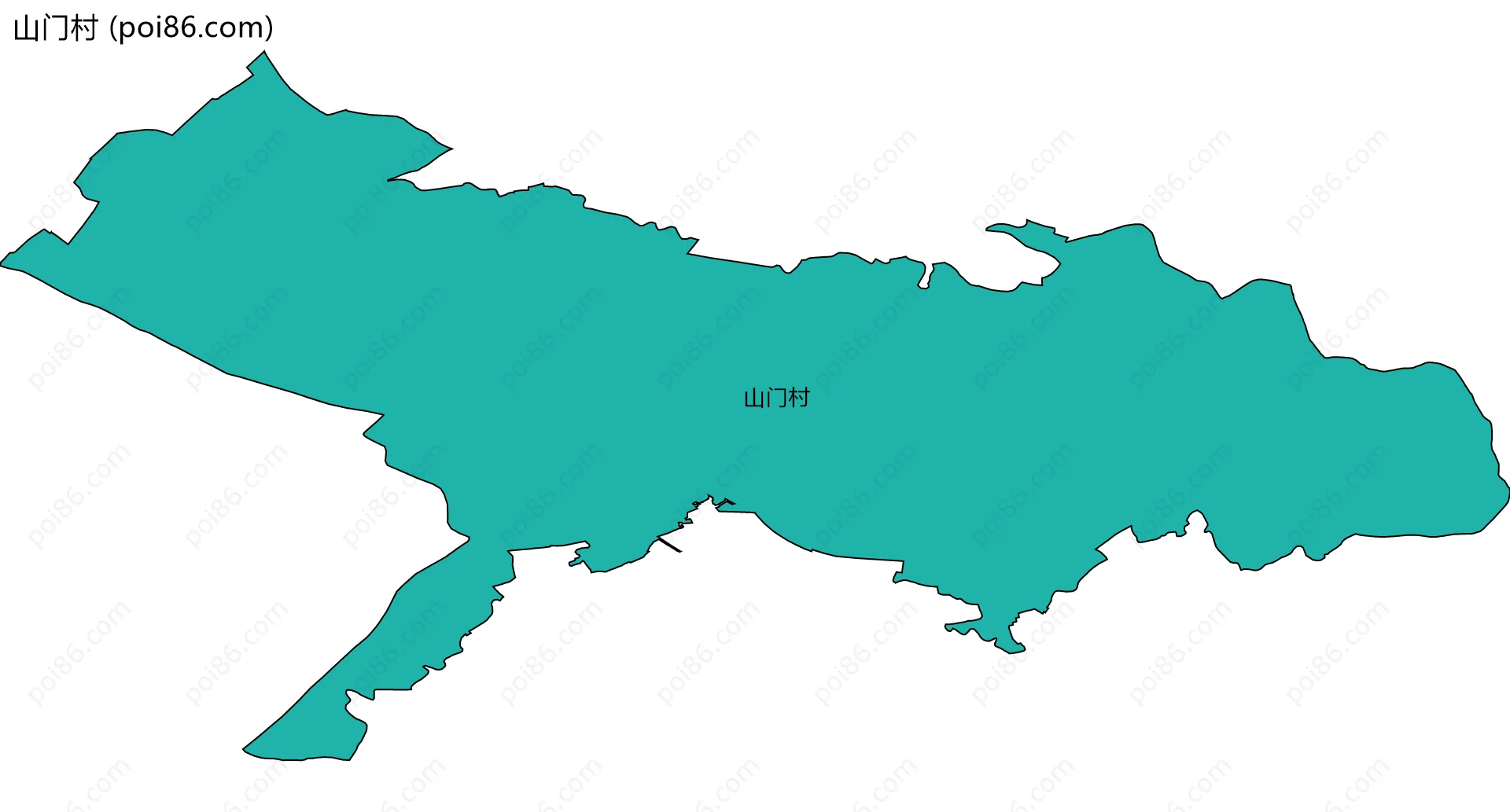 山门村边界地图