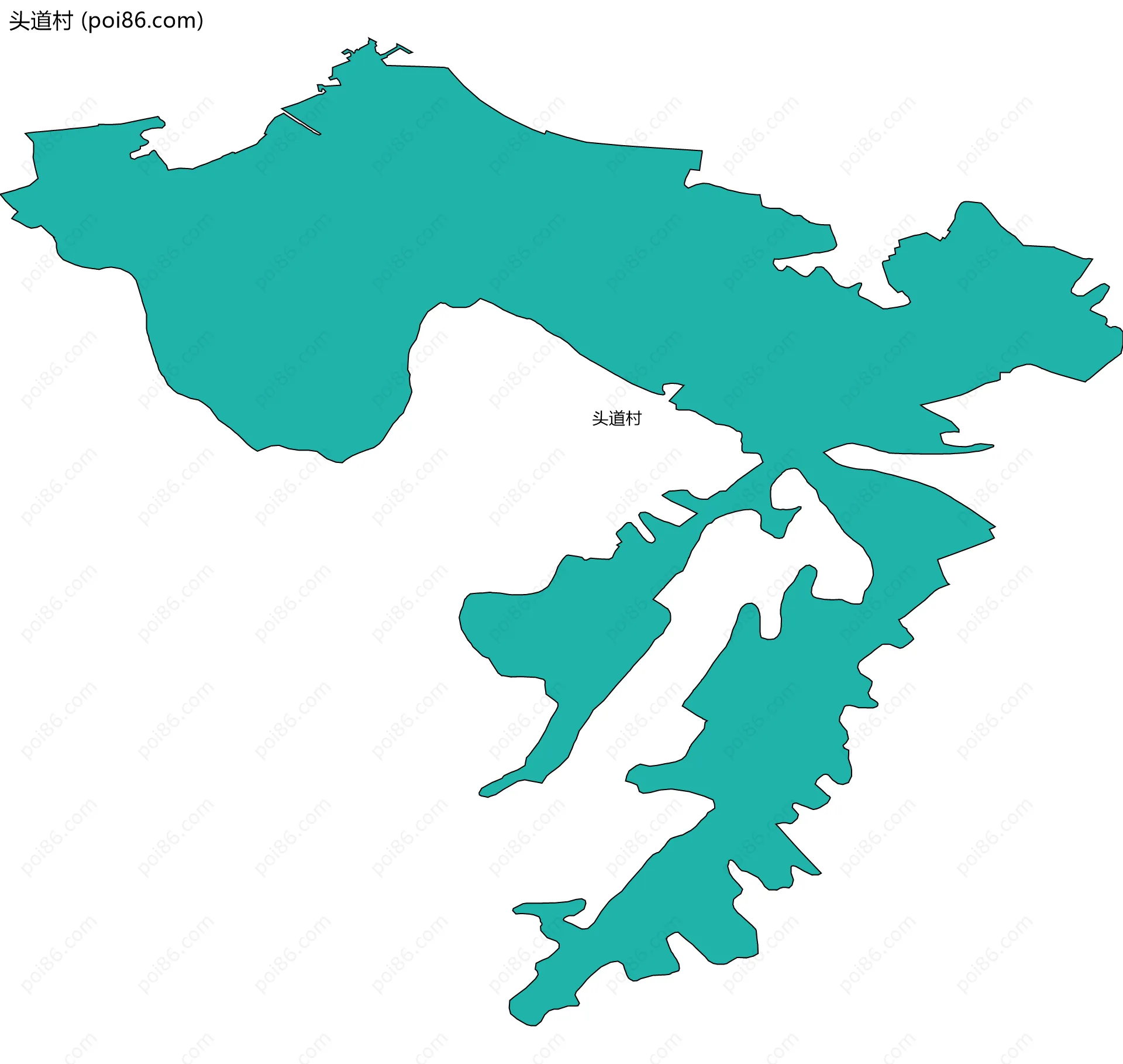 头道村边界地图