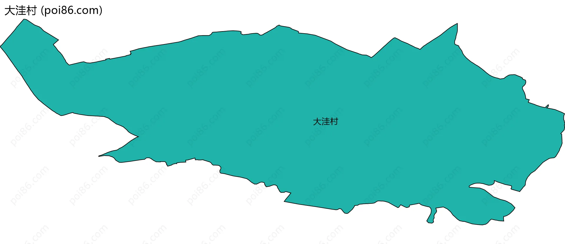 大洼村边界地图