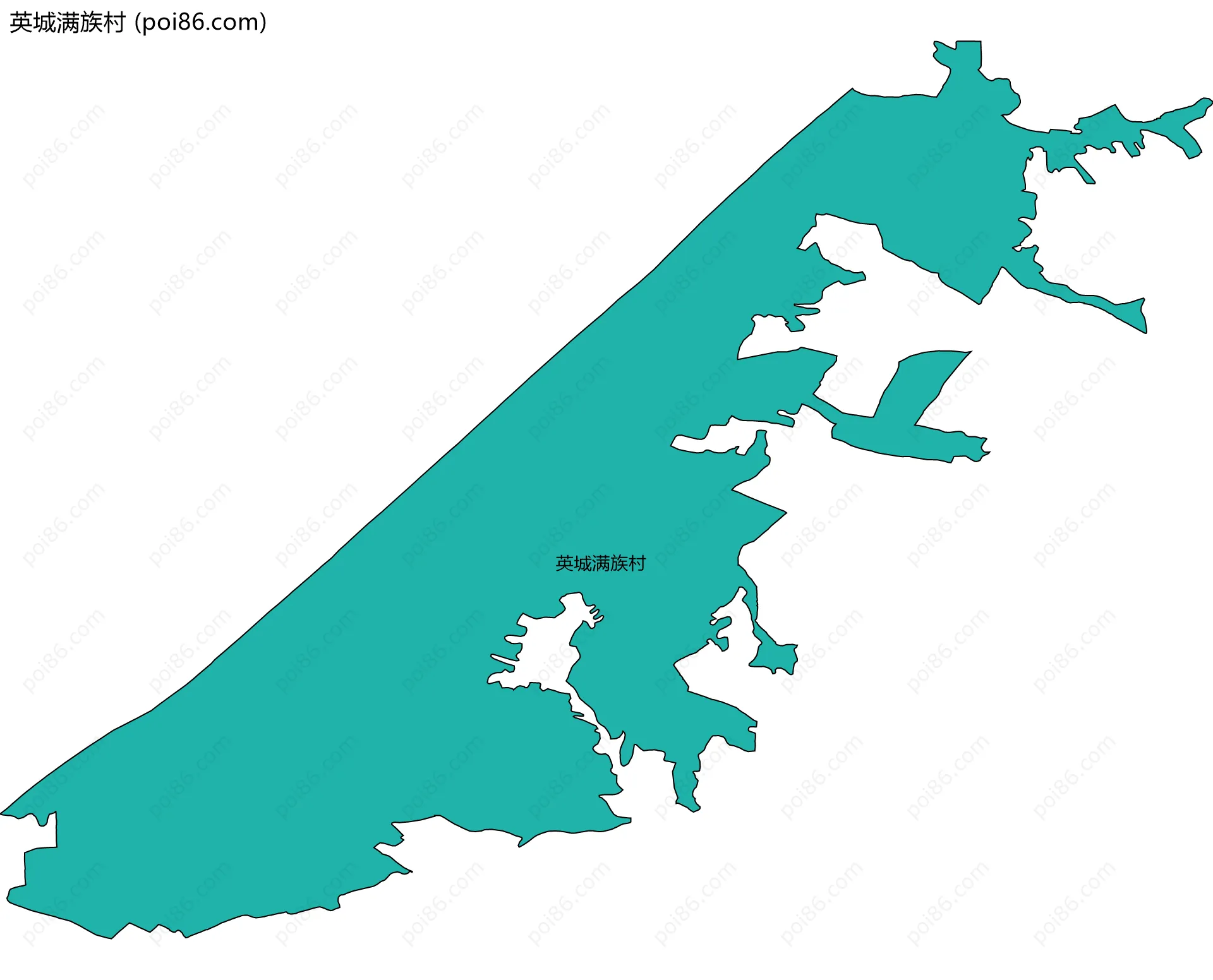 英城满族村边界地图