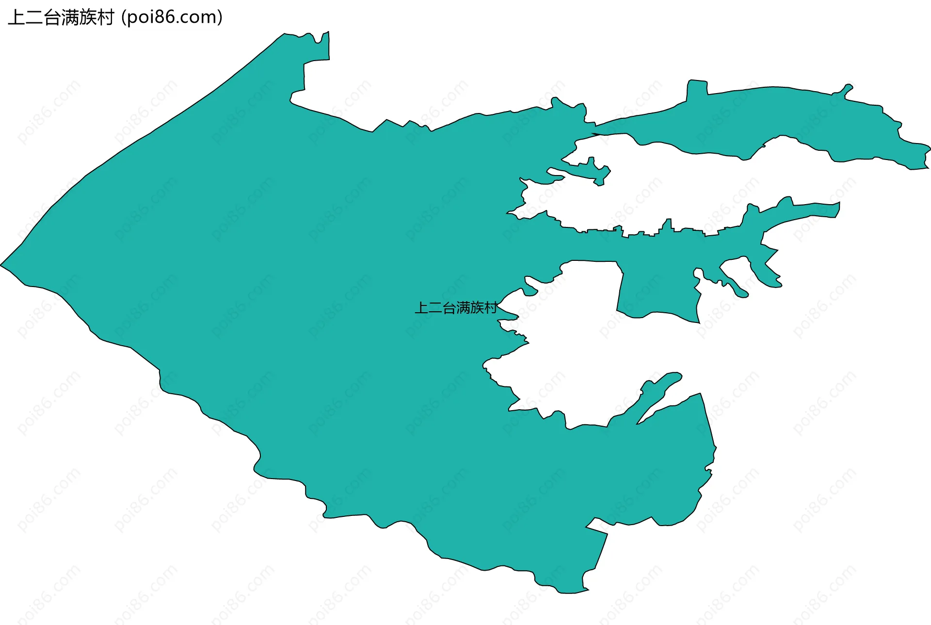 上二台满族村边界地图