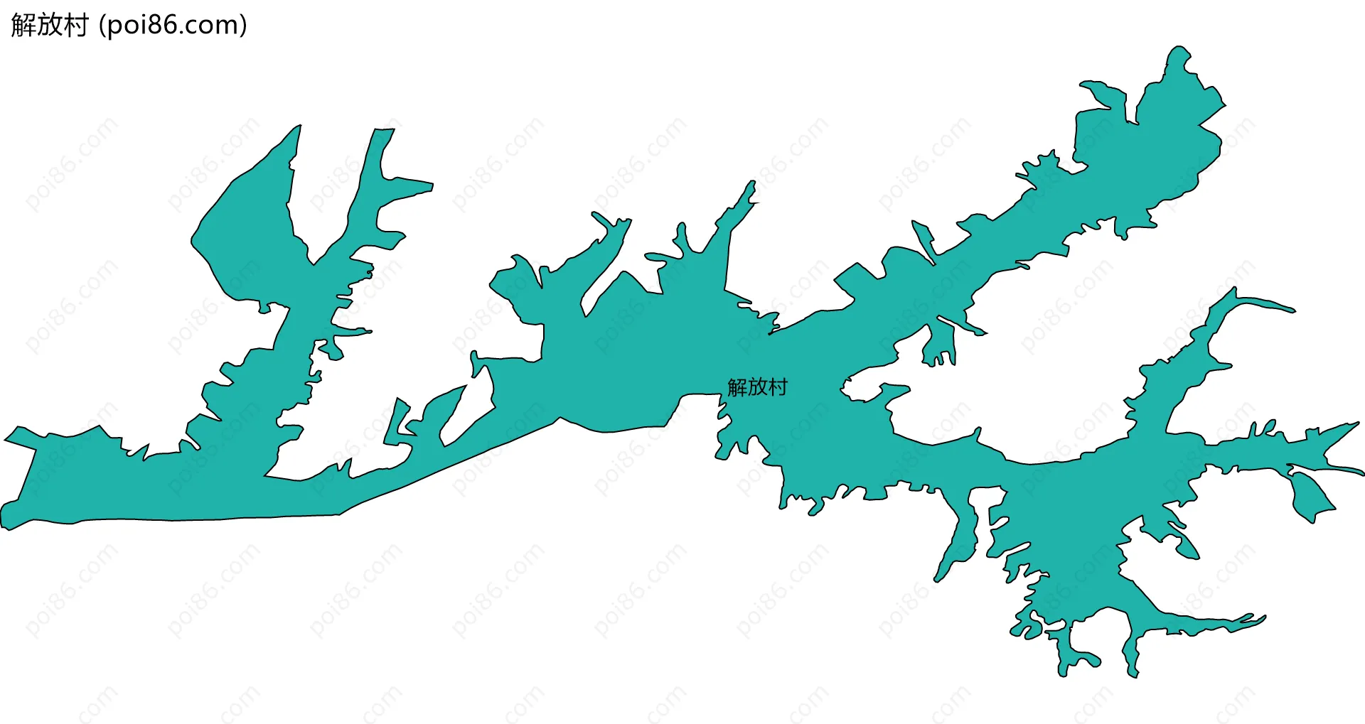 解放村边界地图