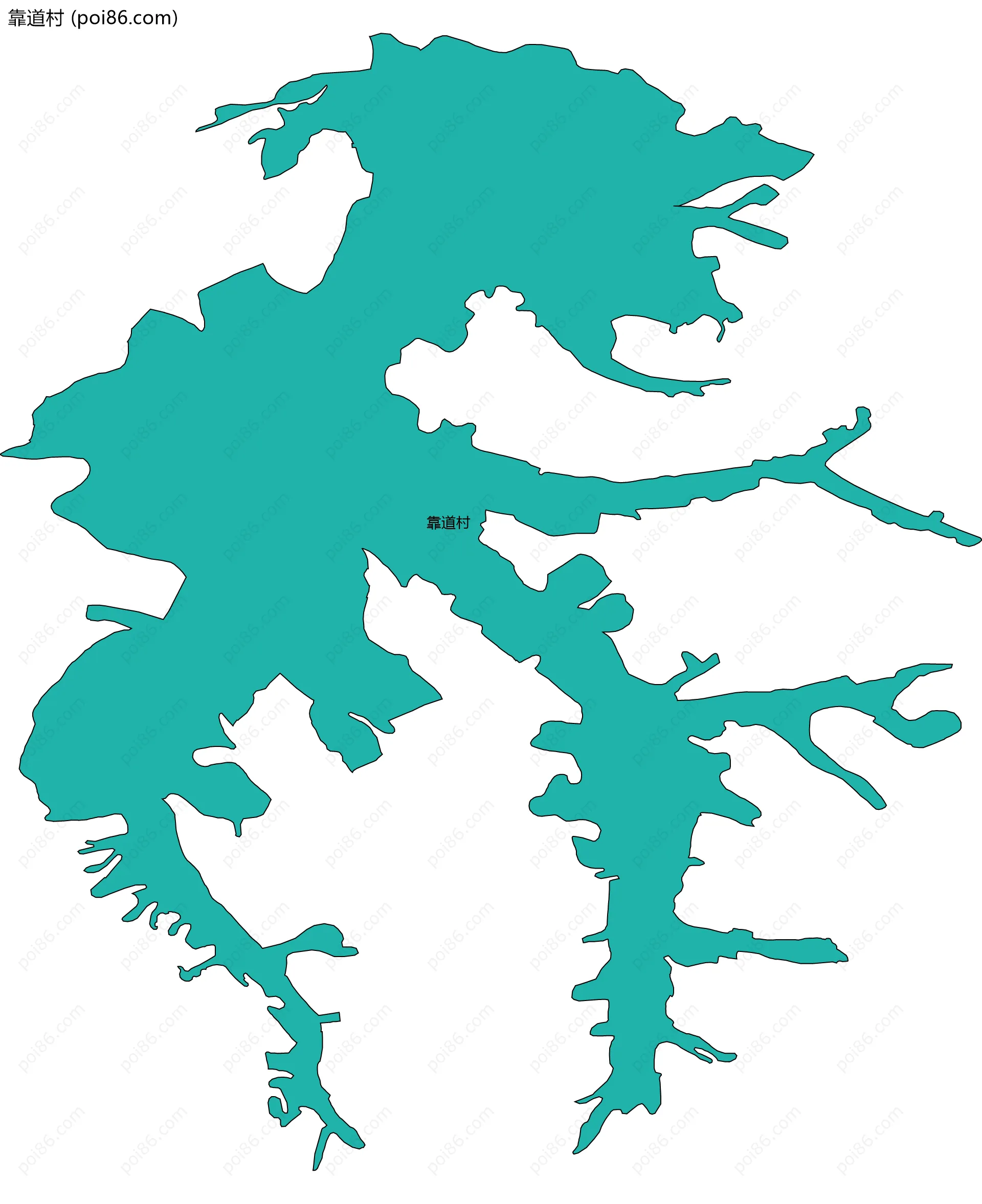 靠道村边界地图