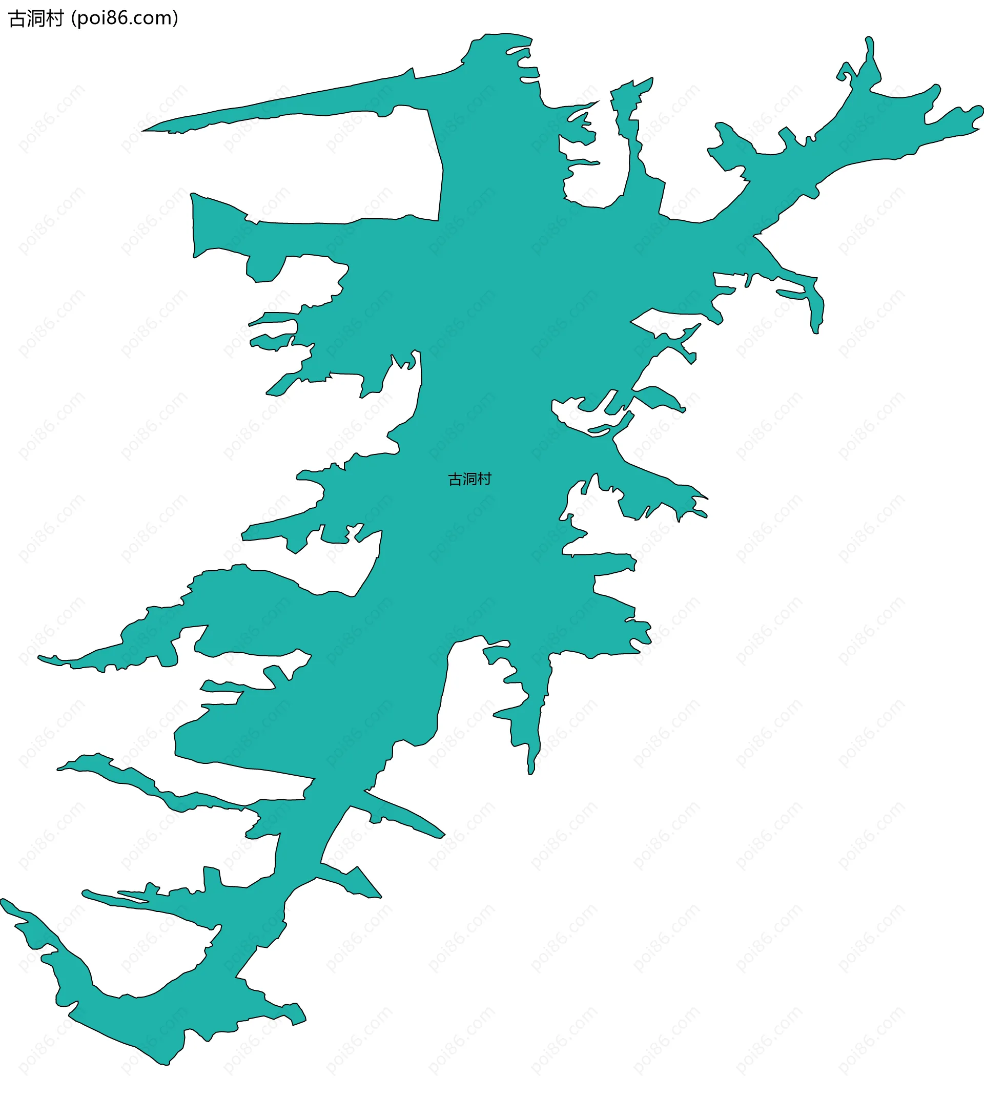 古洞村边界地图