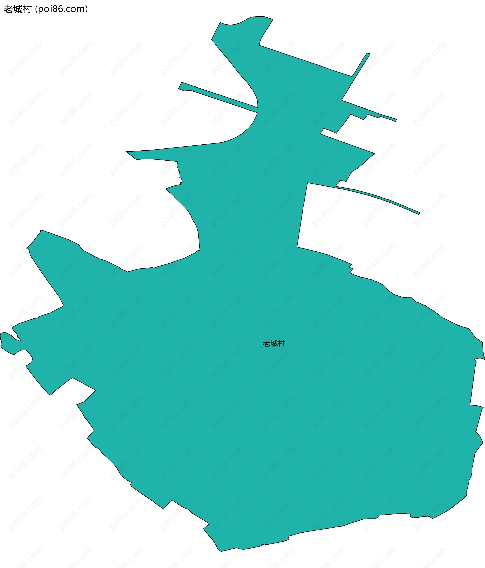 老城村边界地图