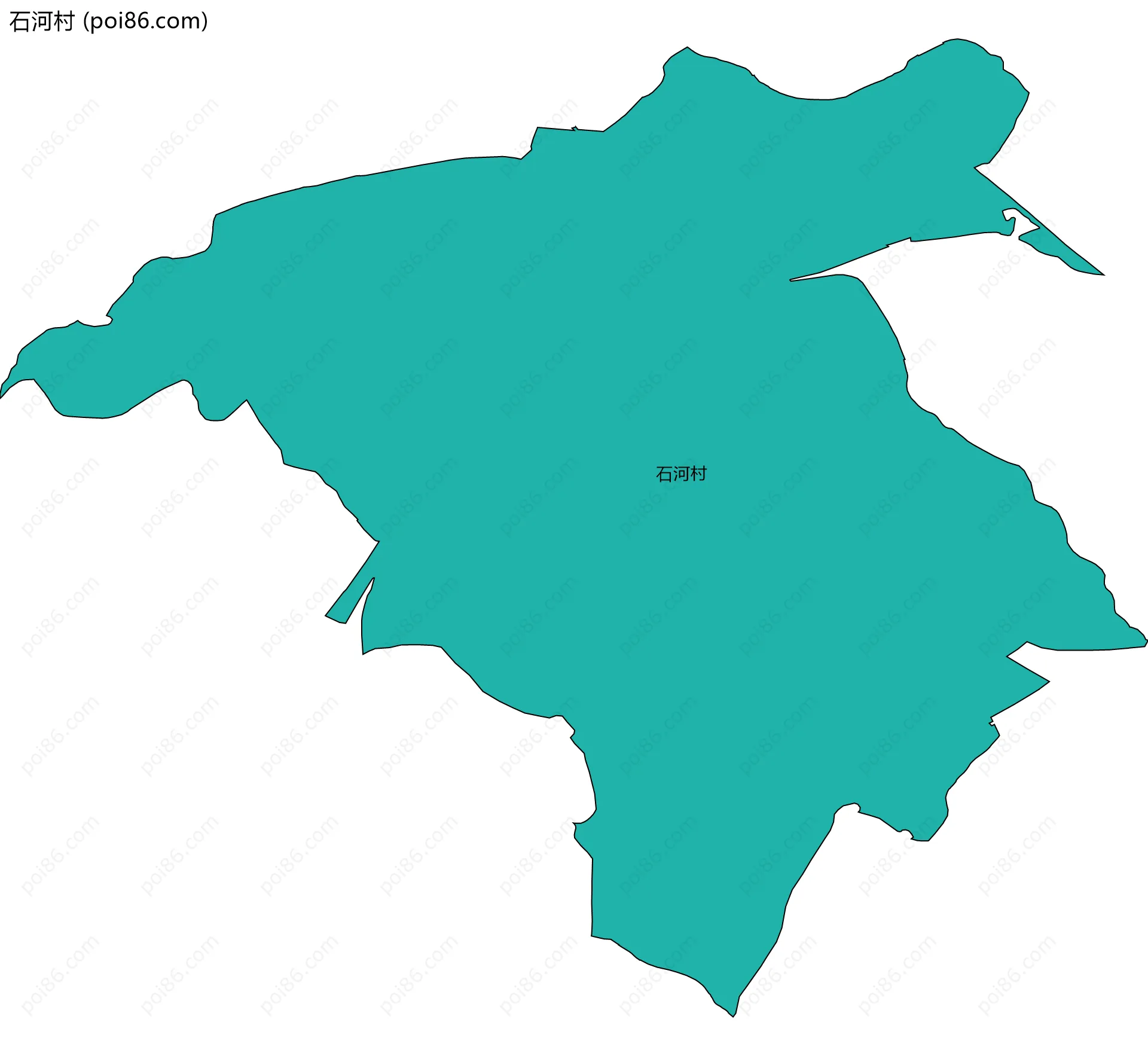 石河村边界地图