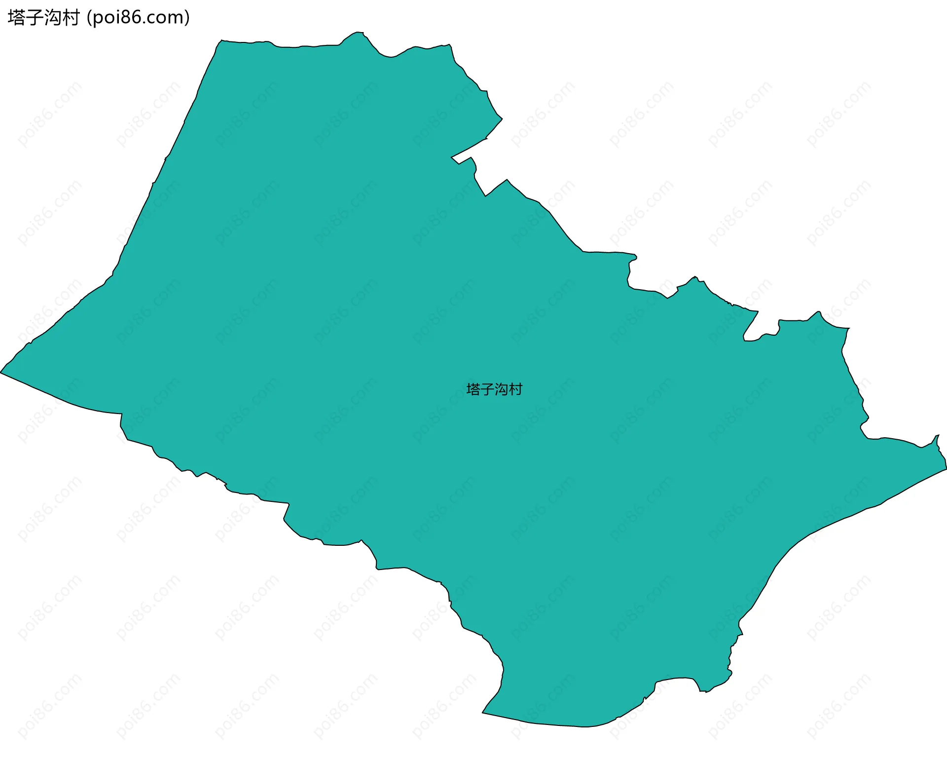 塔子沟村边界地图