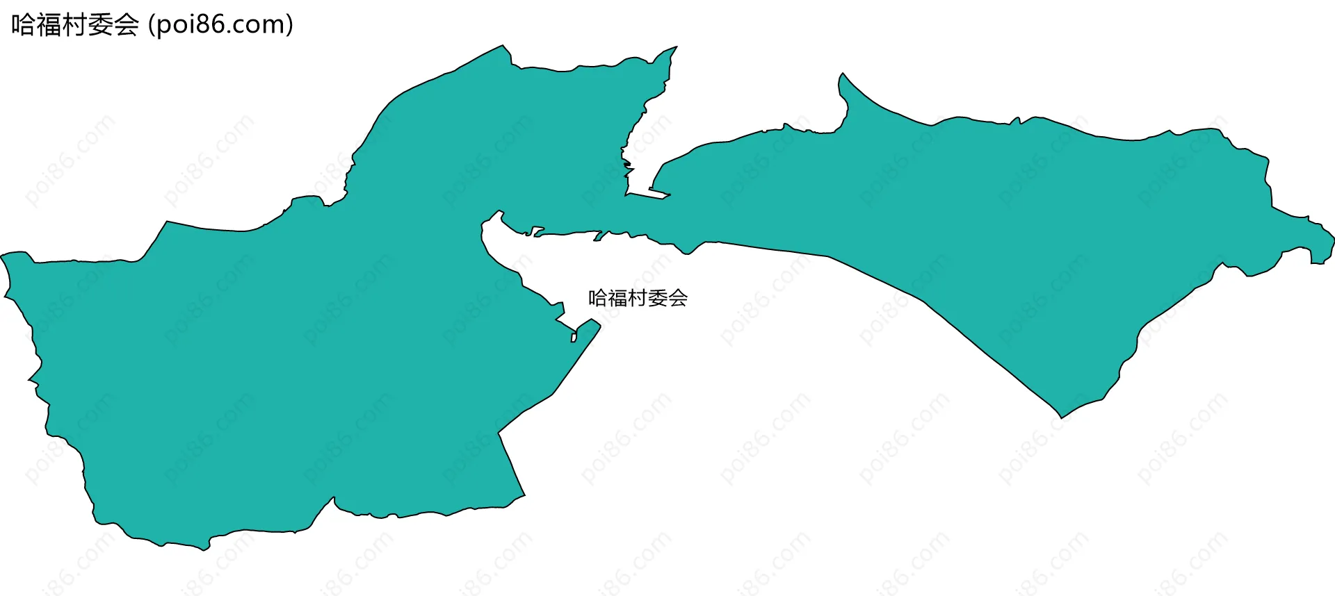 哈福村委会边界地图