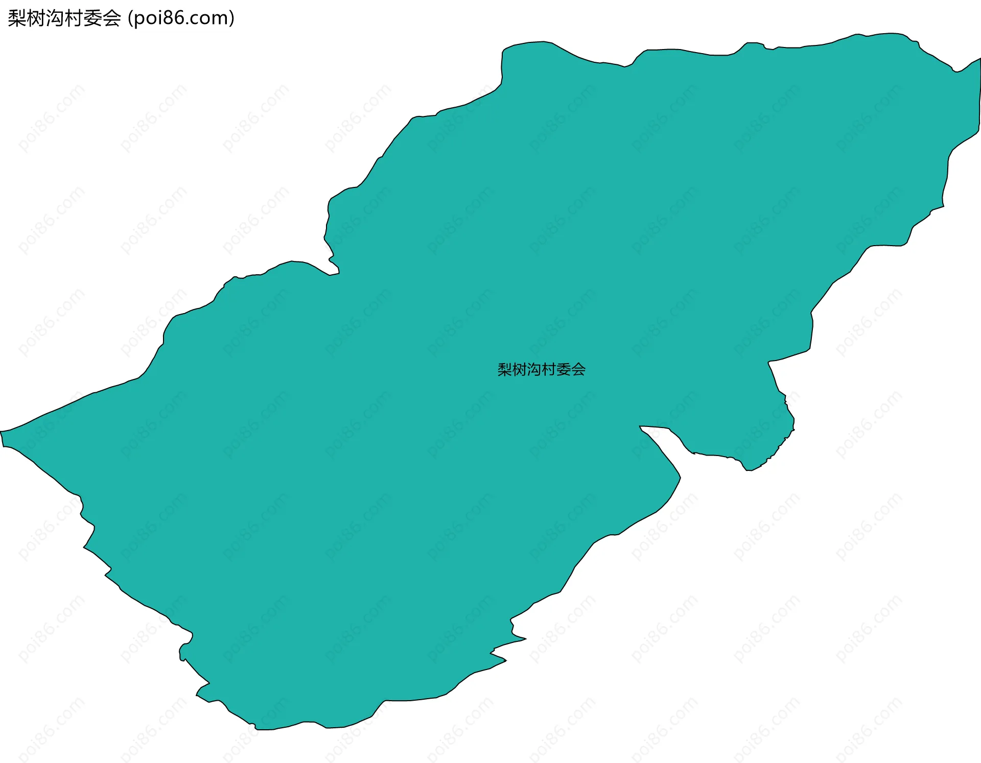 梨树沟村委会边界地图