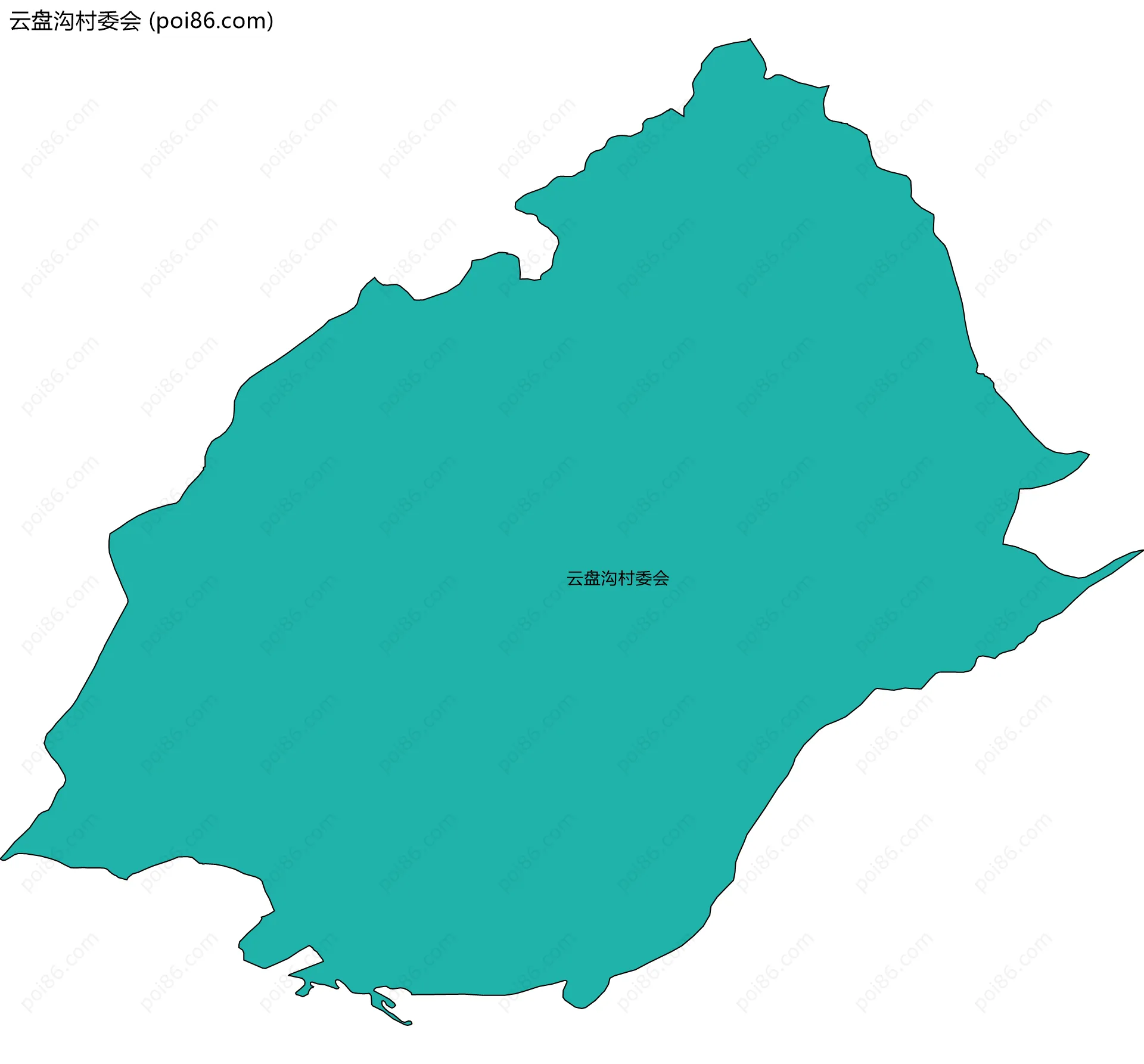 云盘沟村委会边界地图