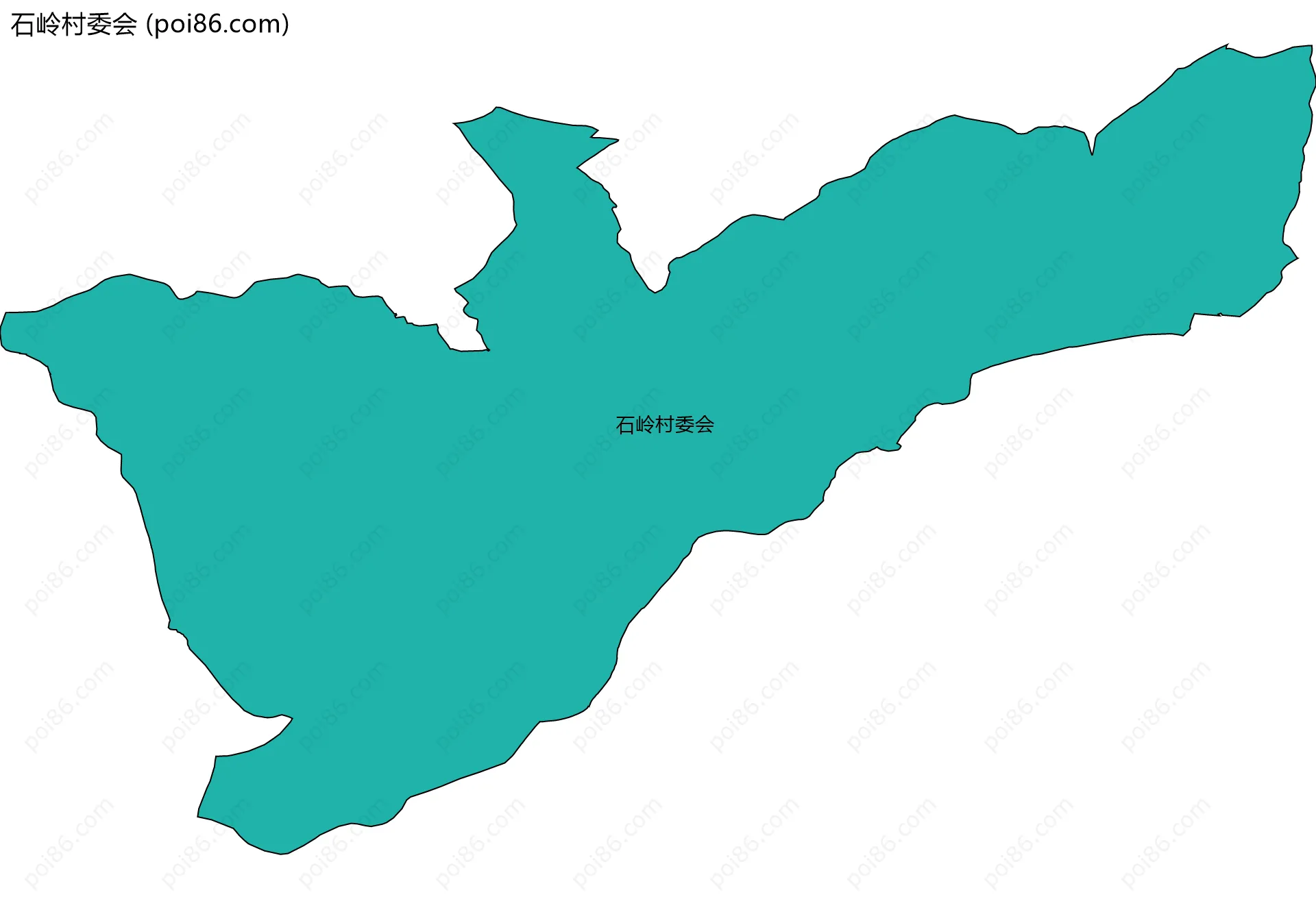 石岭村委会边界地图