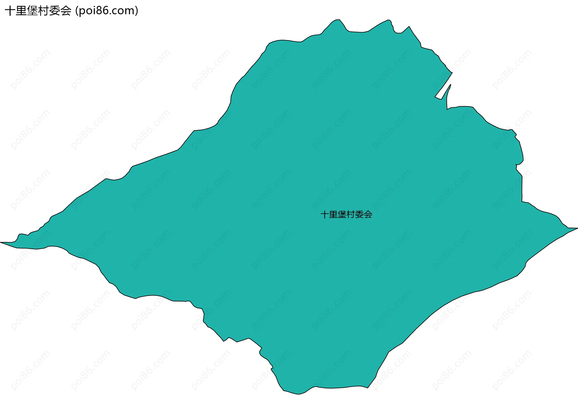 十里堡村委会边界地图