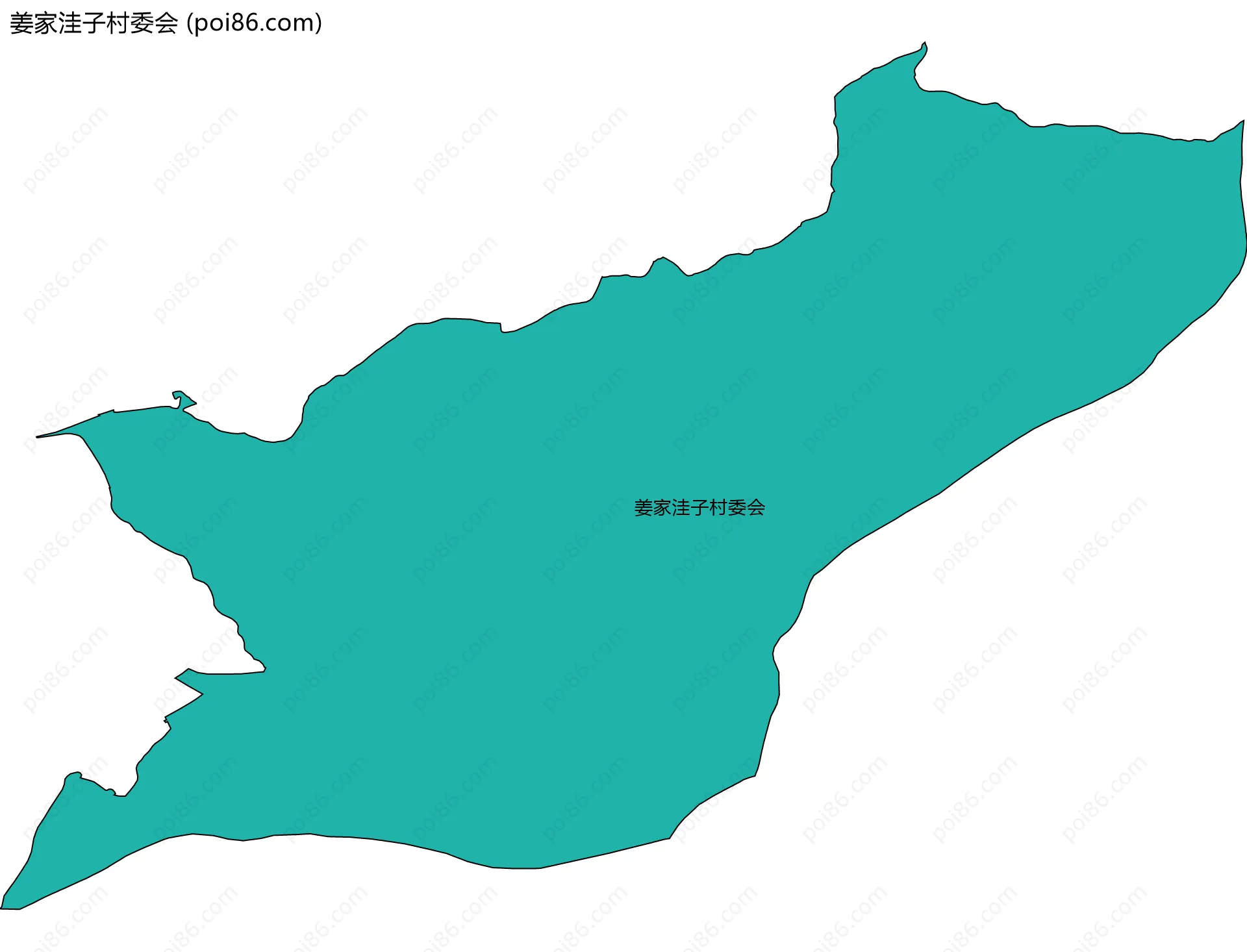 姜家洼子村委会边界地图