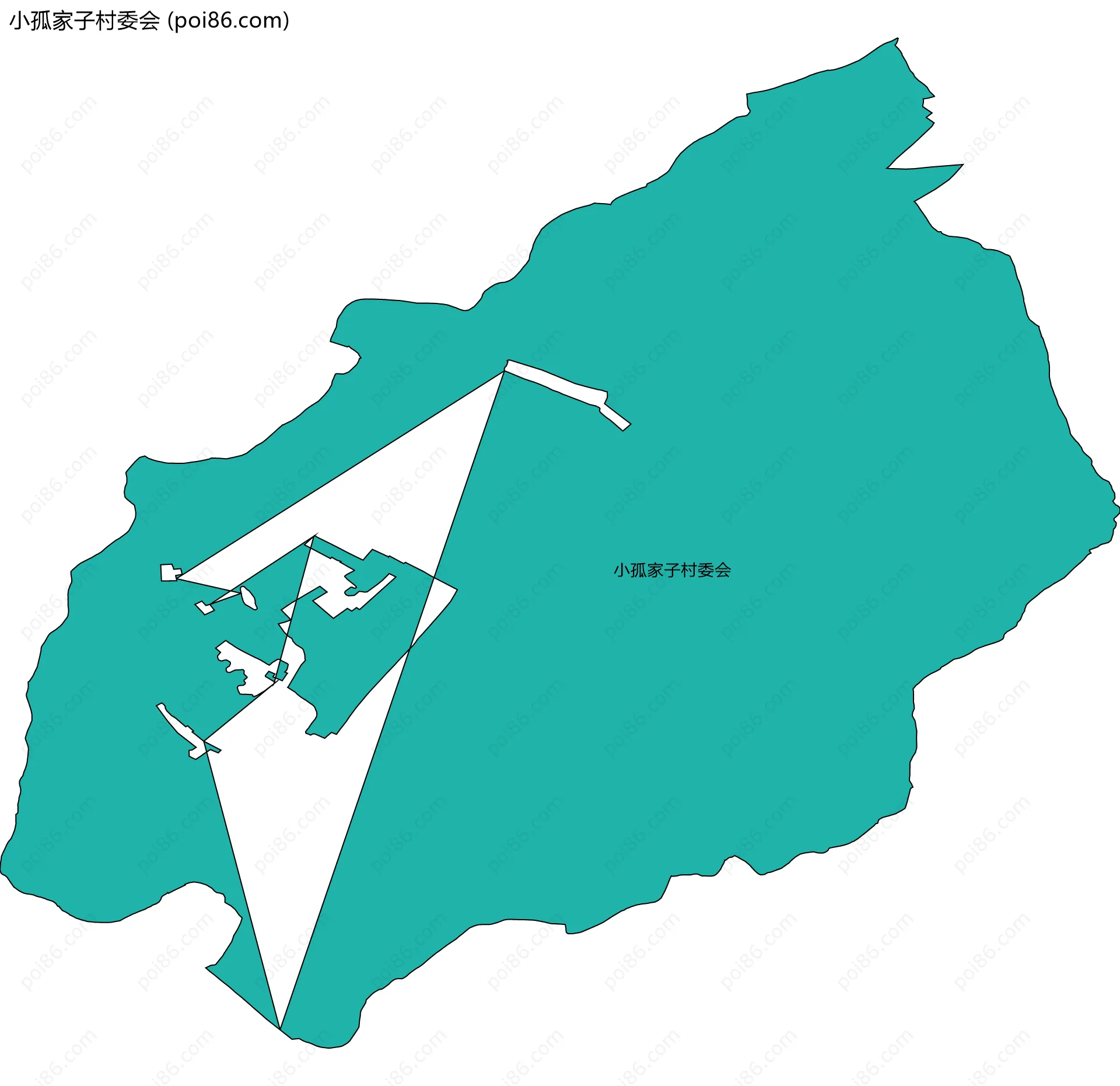 小孤家子村委会边界地图