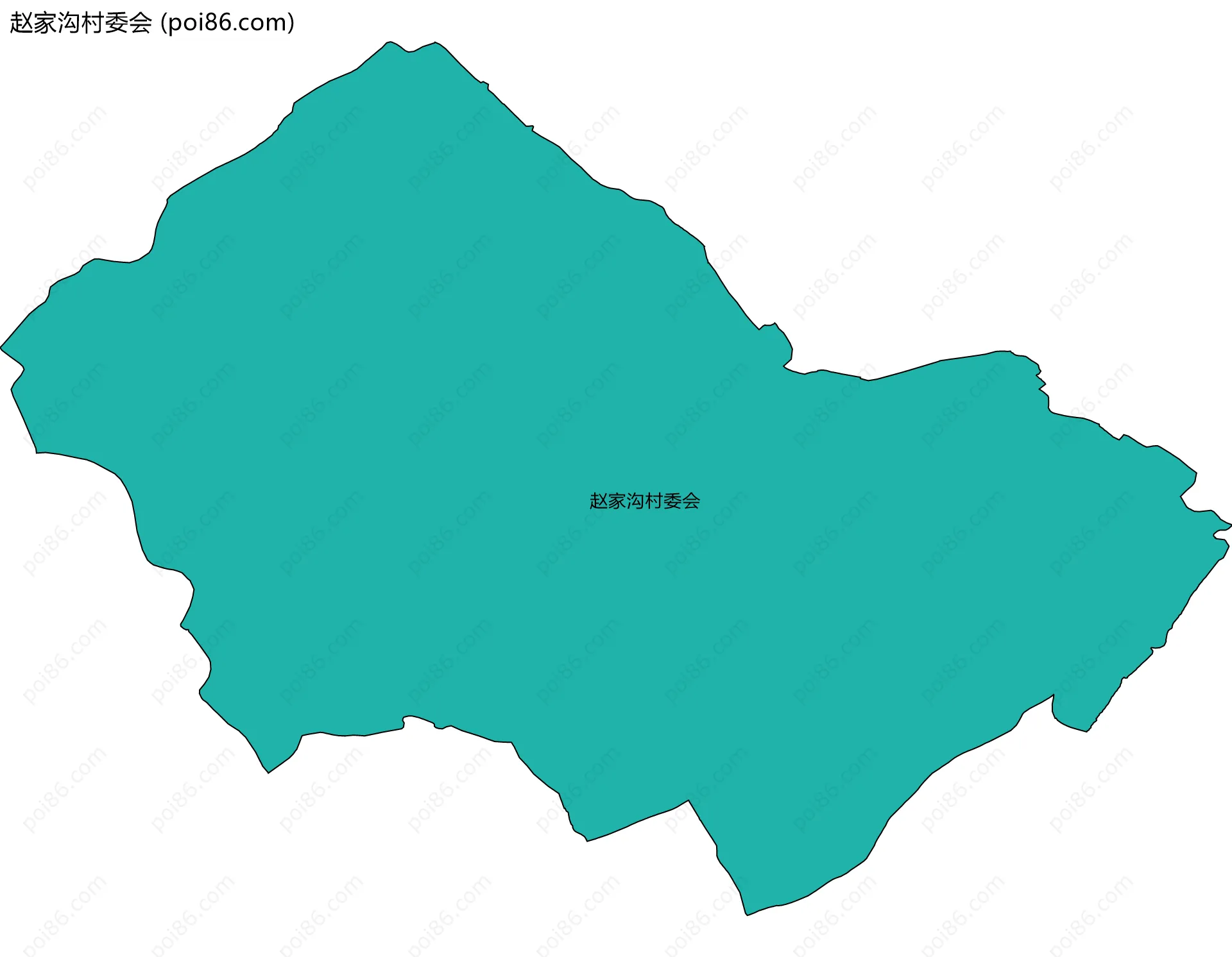 赵家沟村委会边界地图