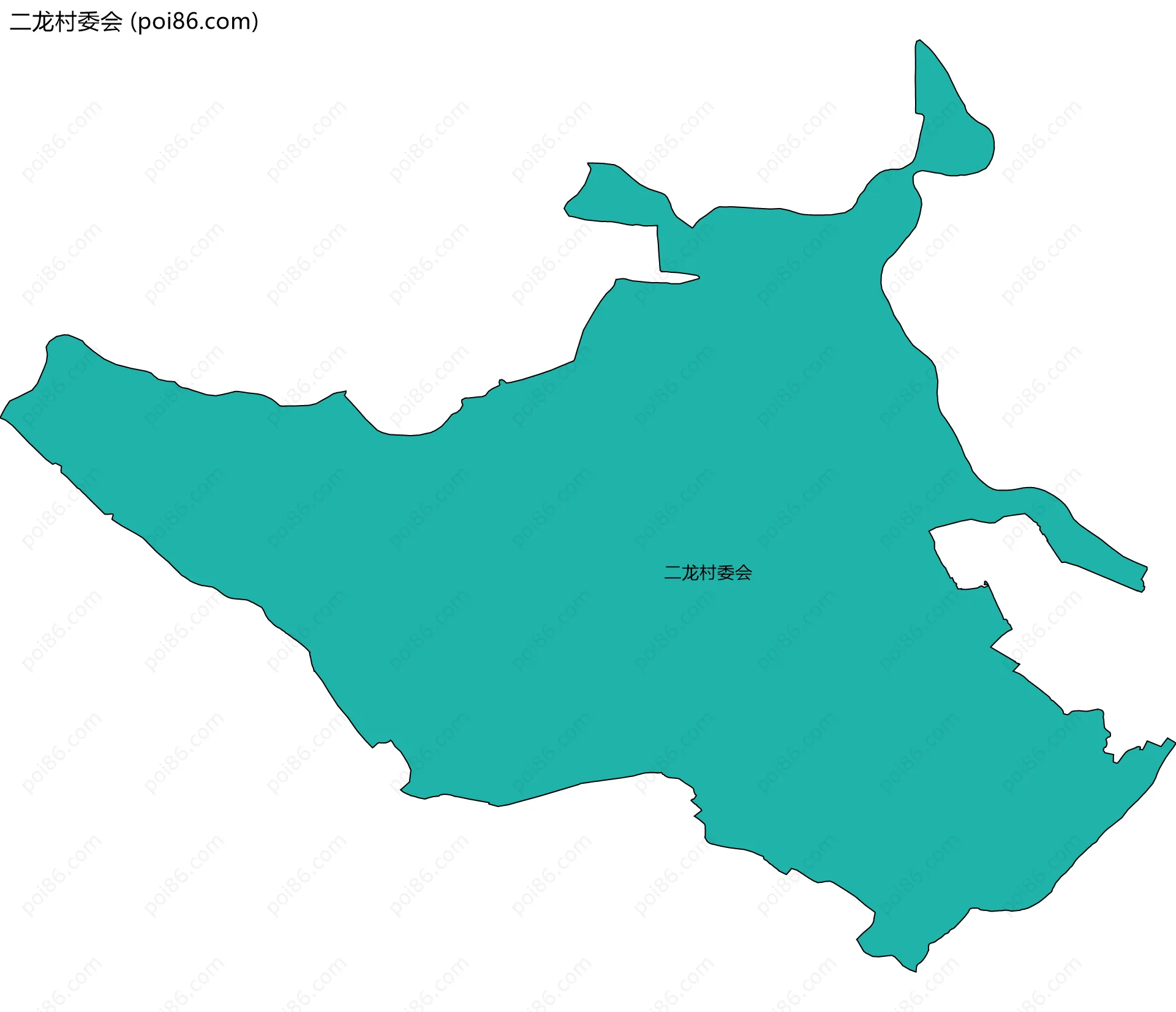 二龙村委会边界地图