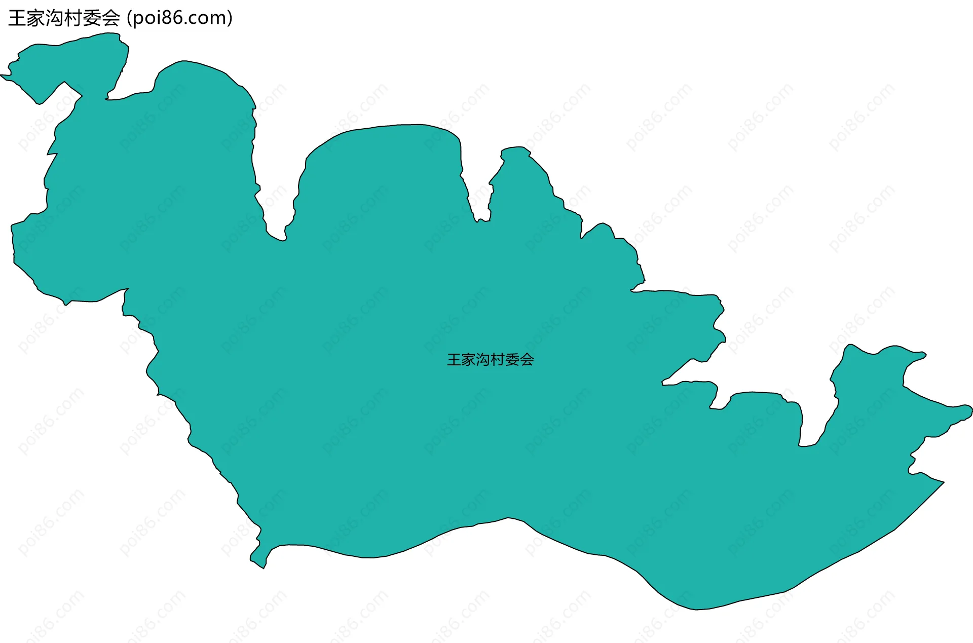 王家沟村委会边界地图