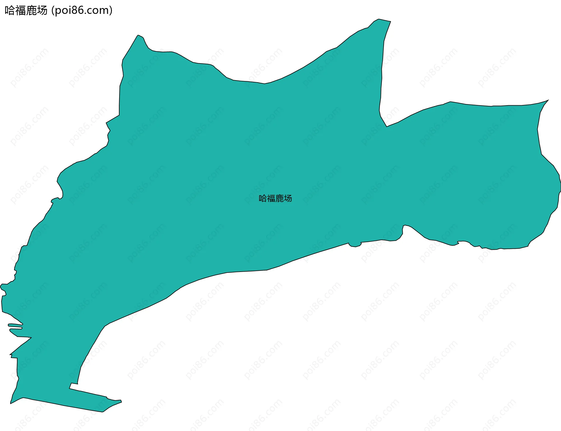 哈福鹿场边界地图