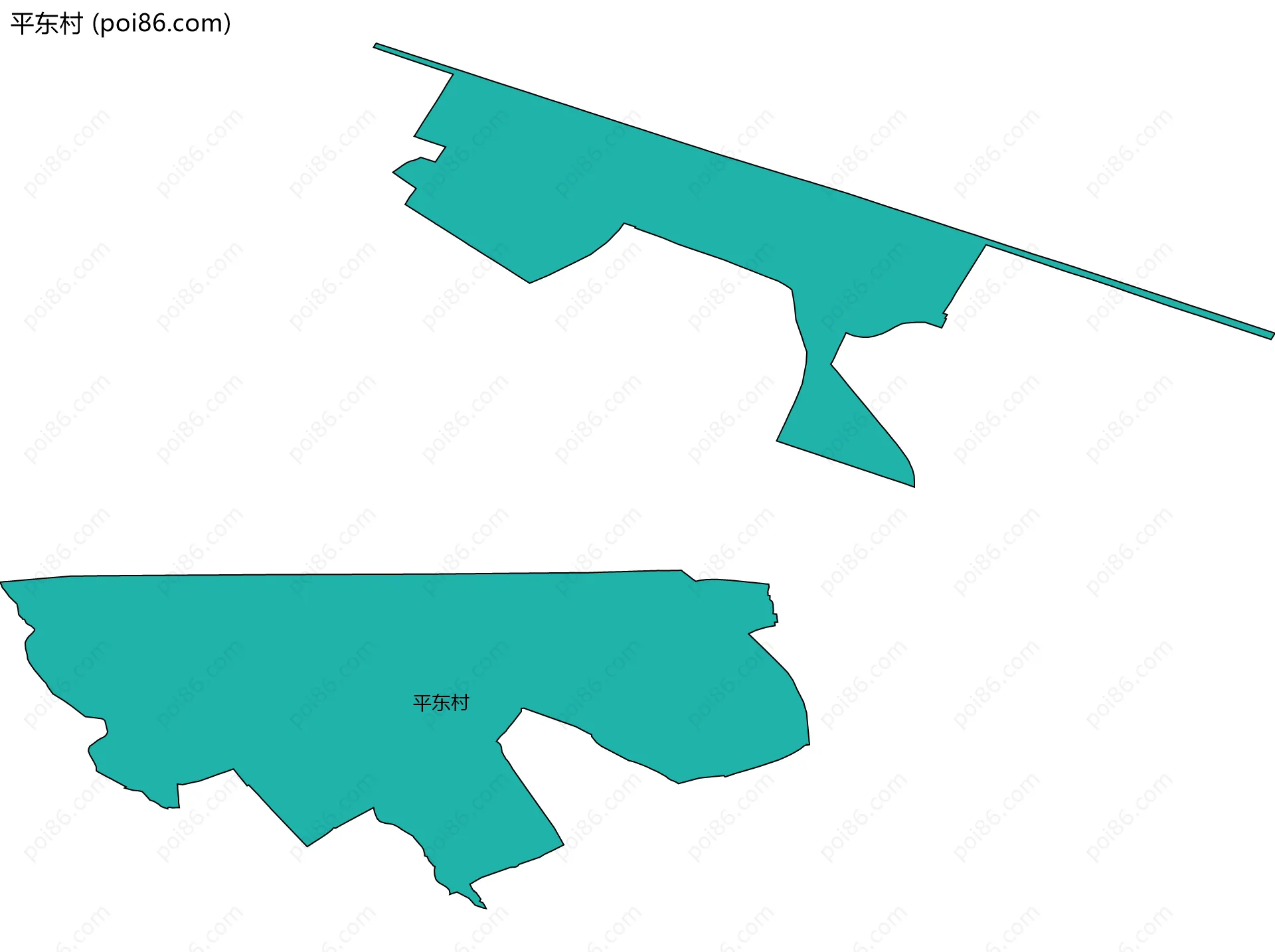 平东村边界地图
