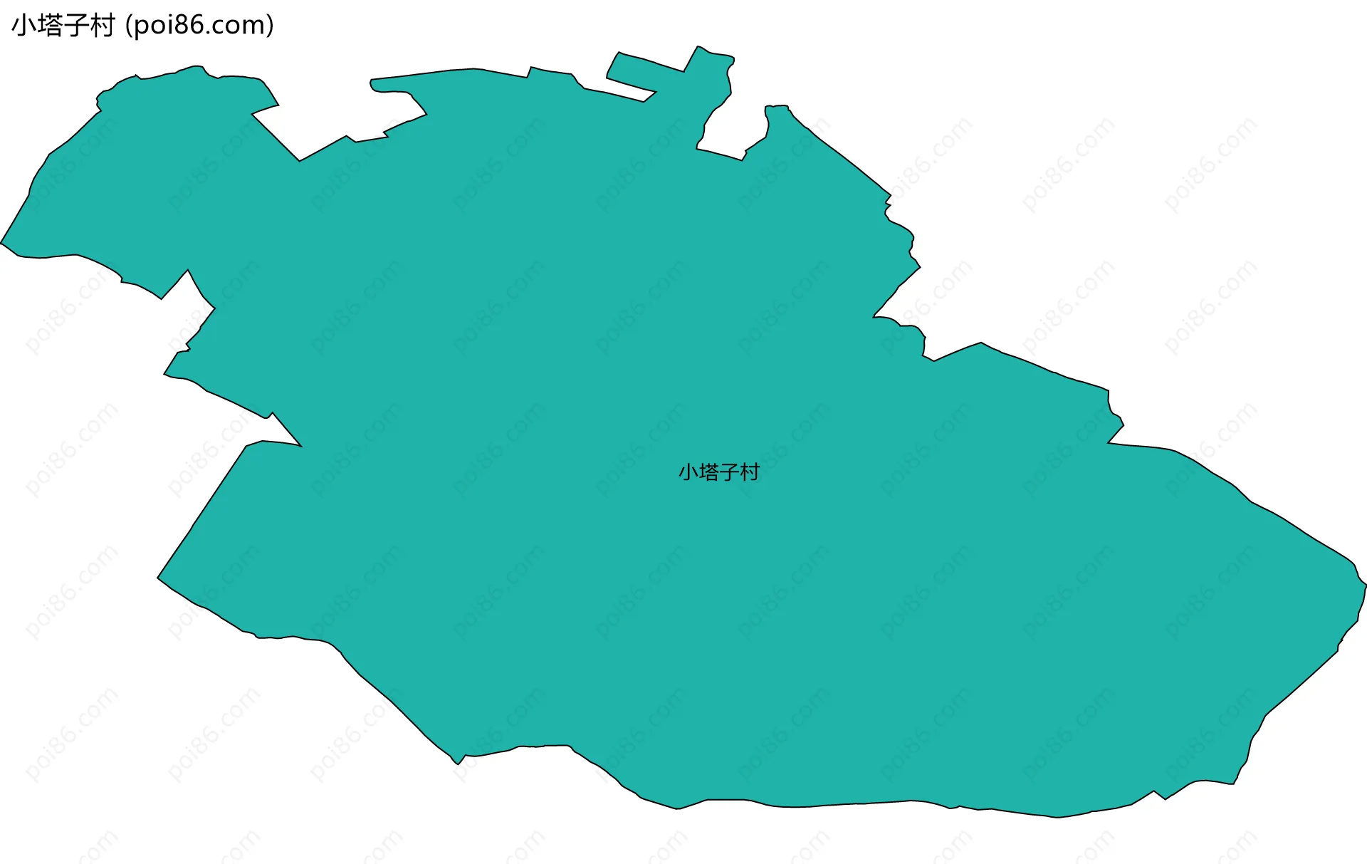 小塔子村边界地图